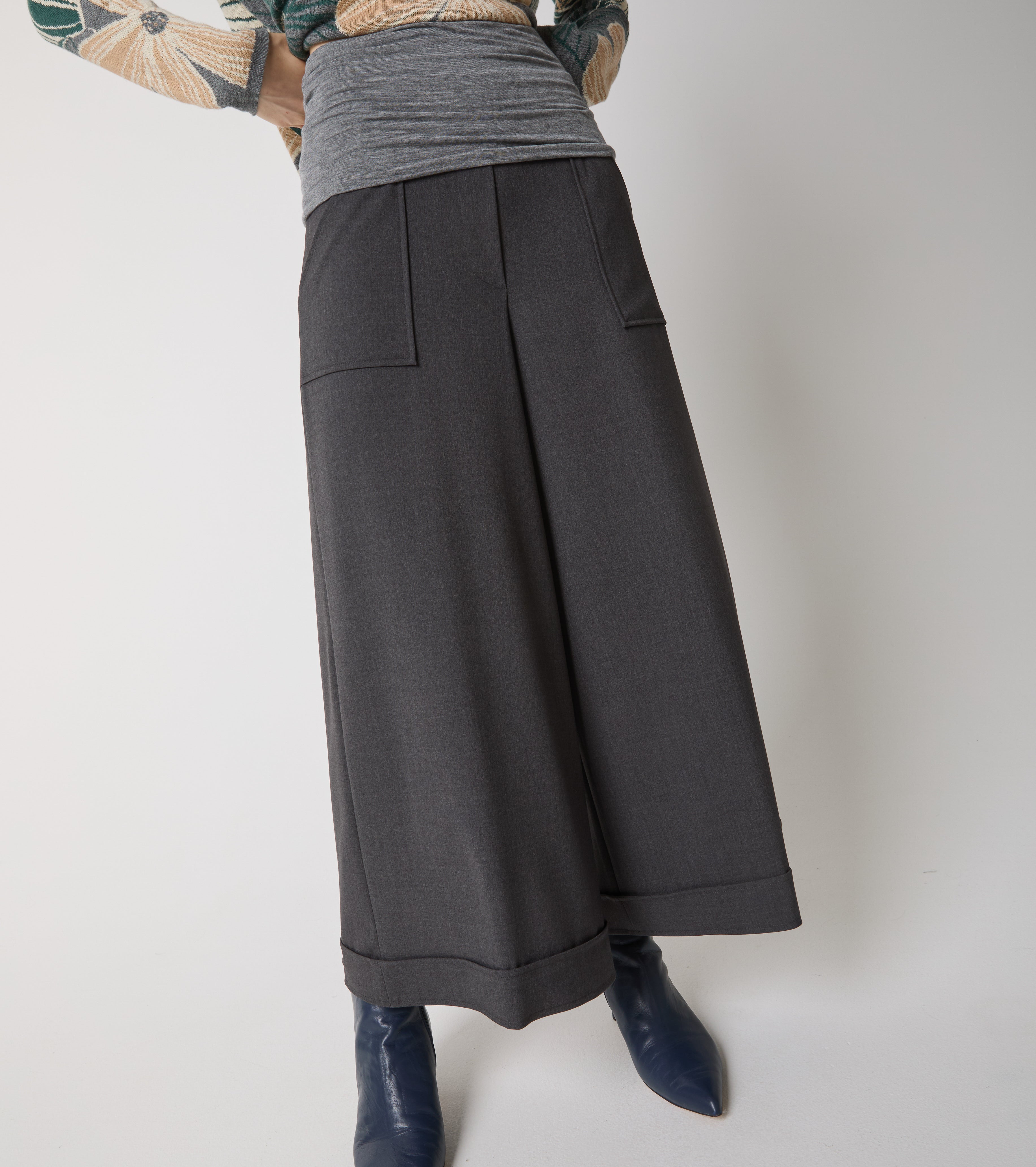 Pantaloni a palazzo in jersey stretch