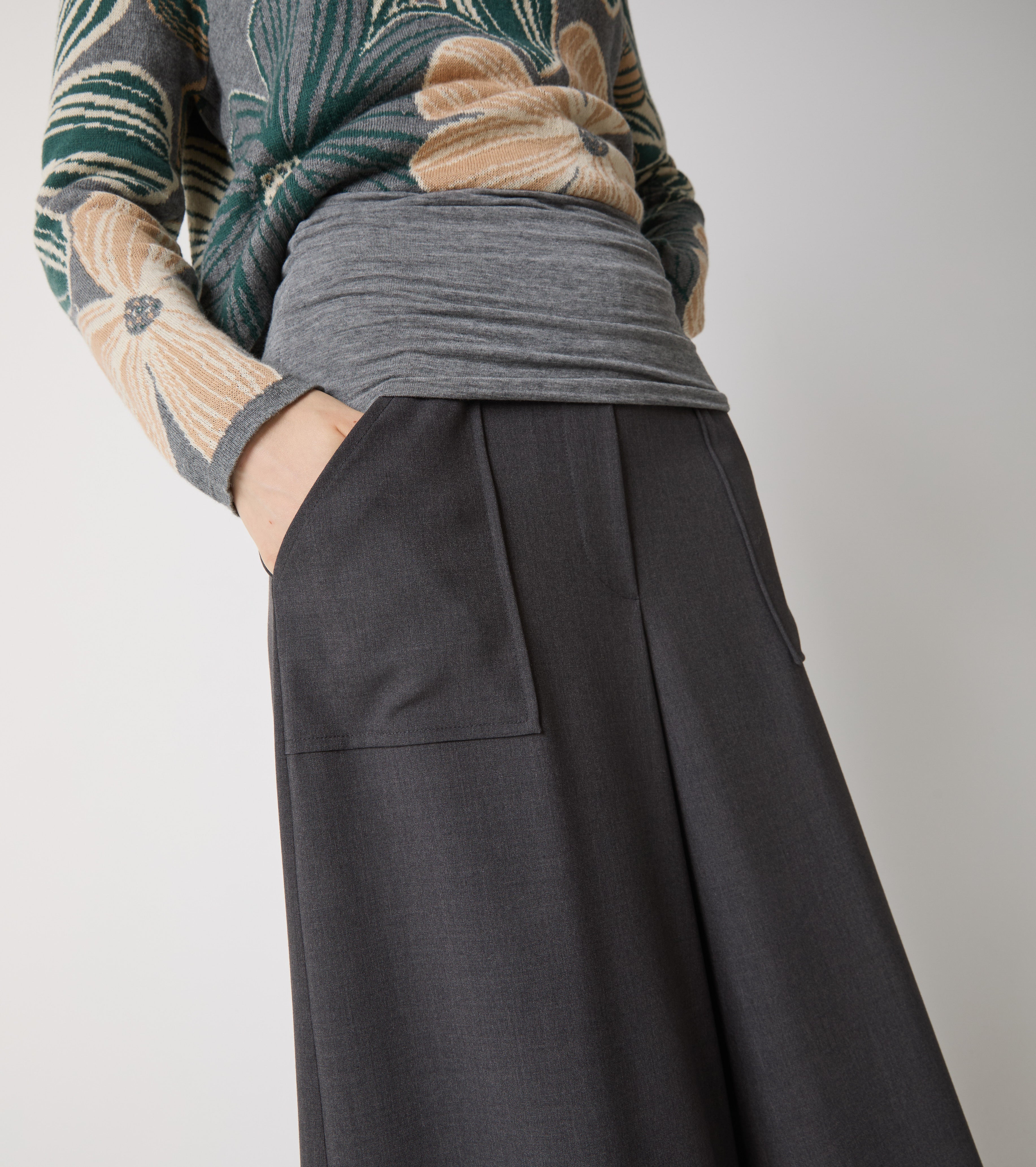 Pantaloni a palazzo in jersey stretch