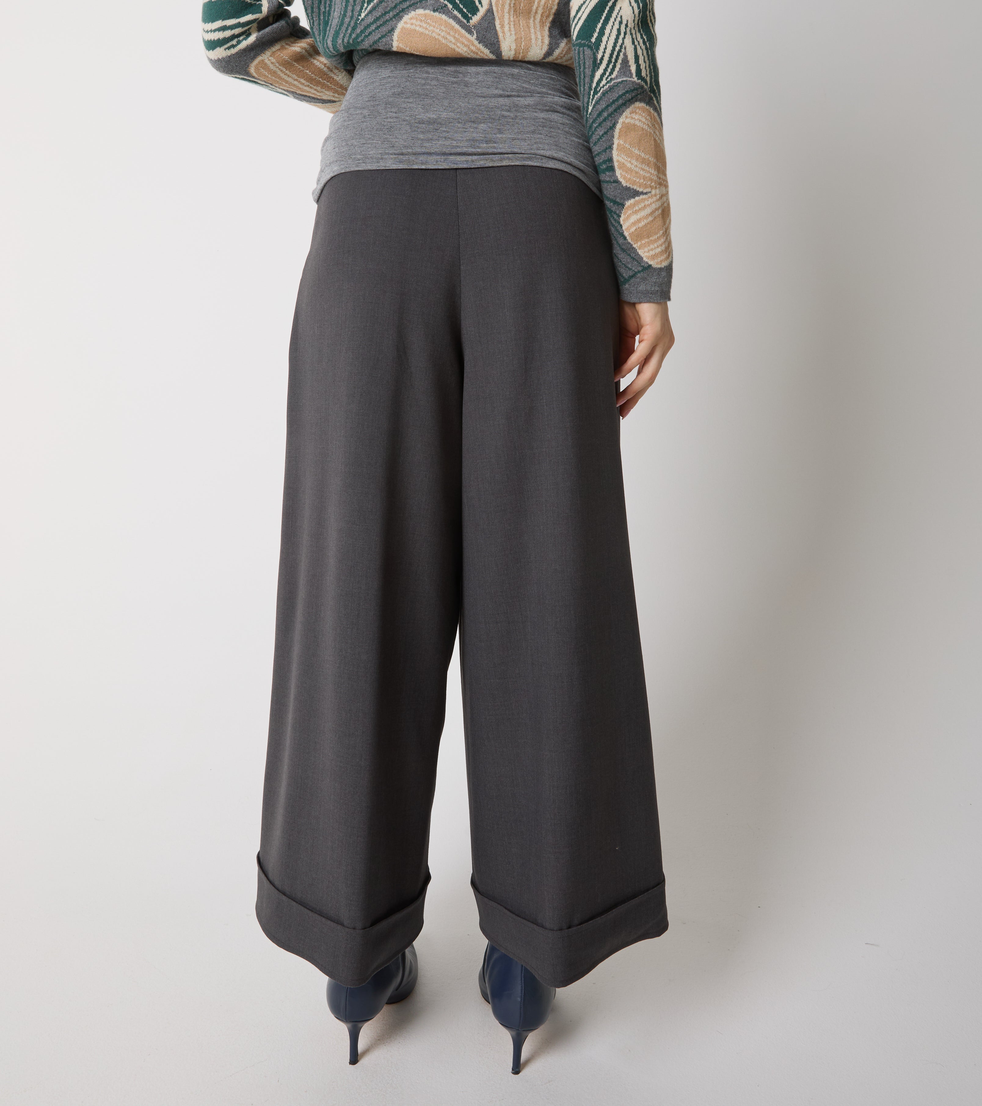 Pantaloni a palazzo in jersey stretch