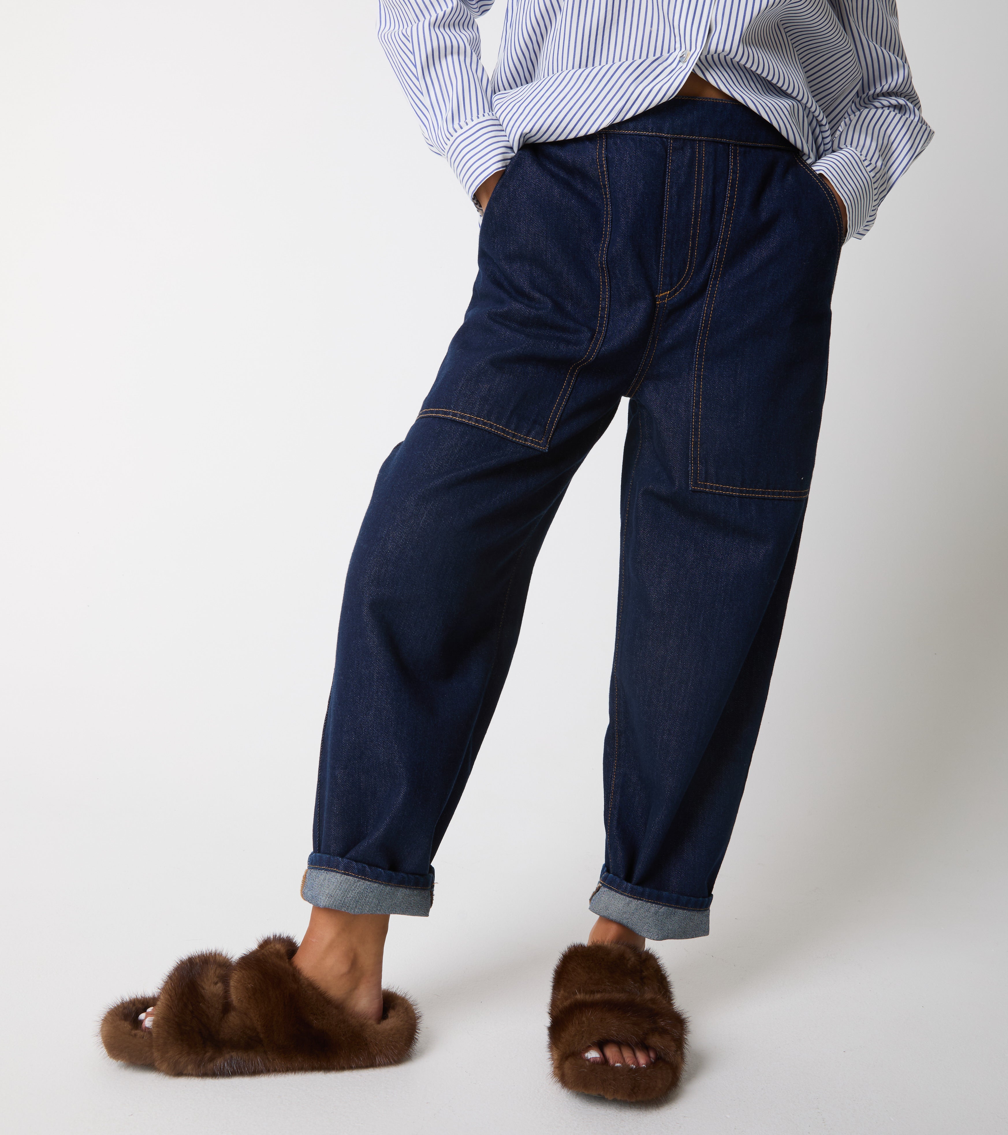 Jeans cropped in cotone