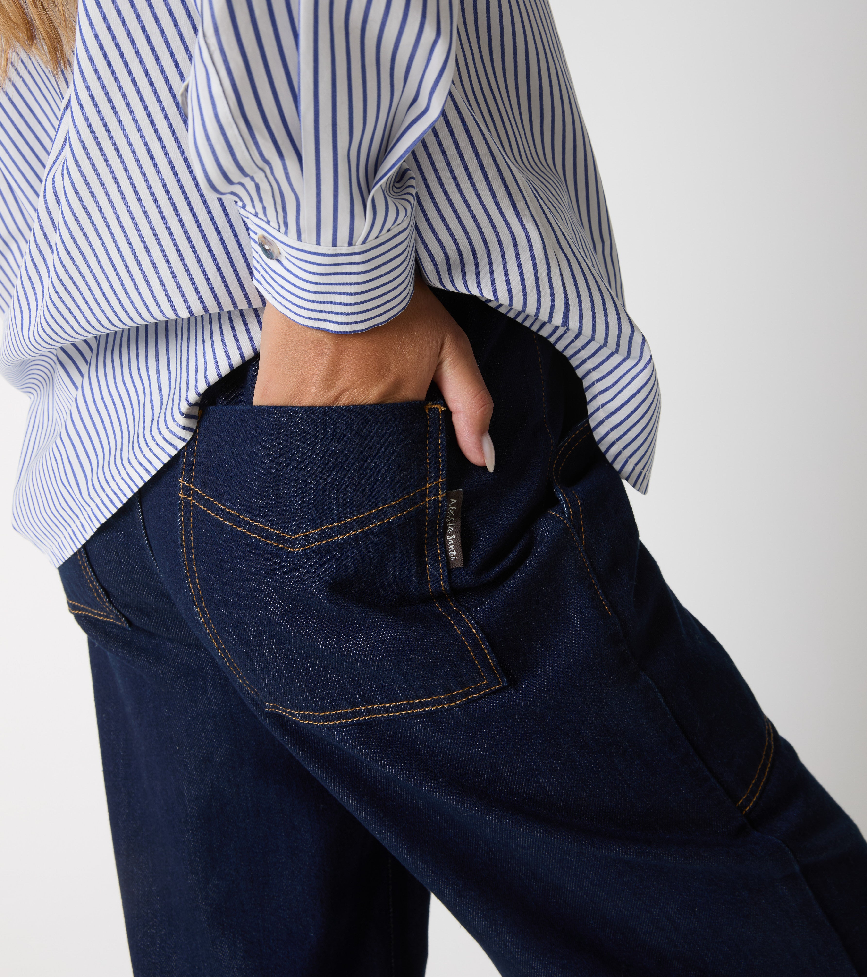 Jeans cropped in cotone