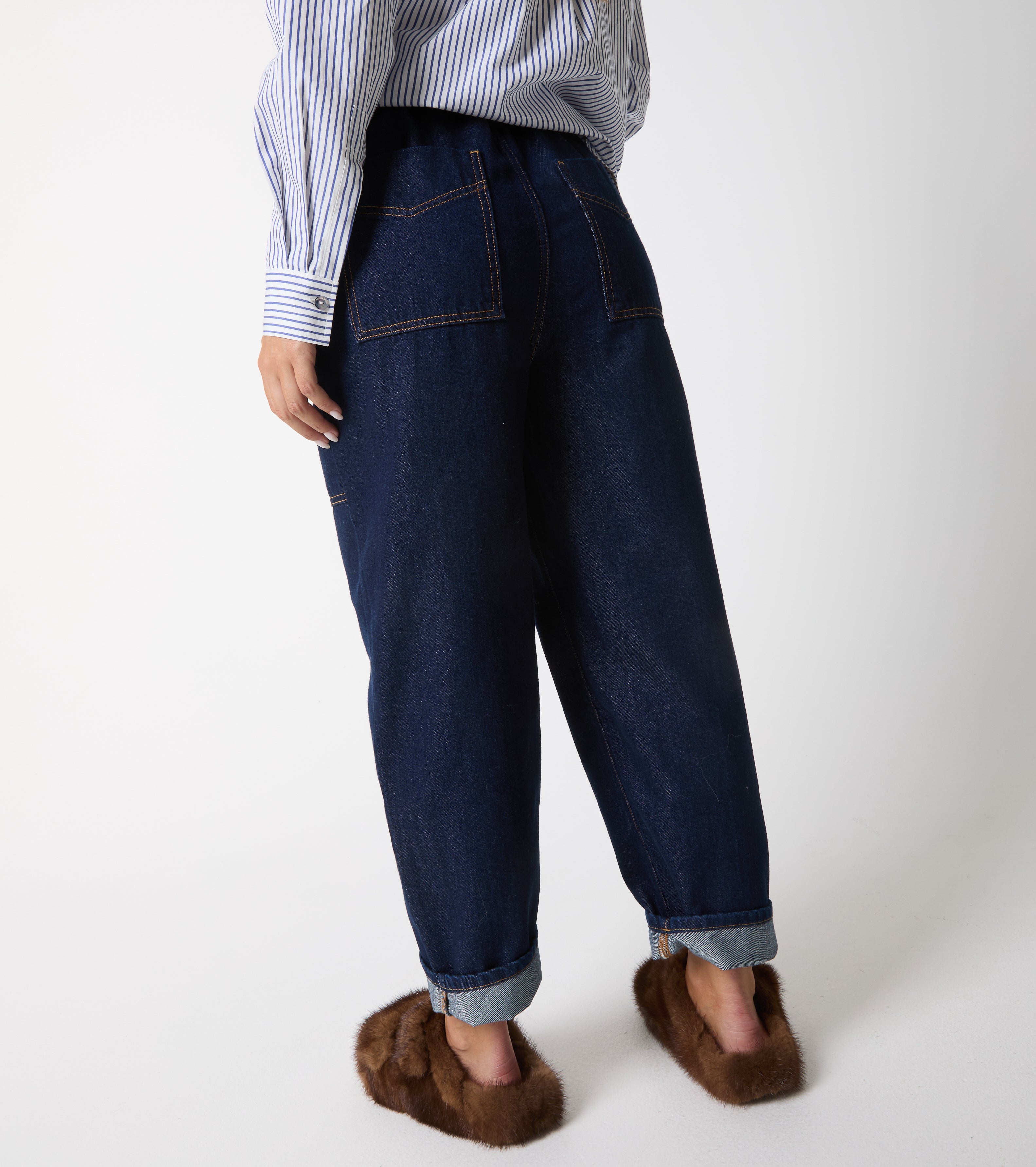 Jeans cropped in cotone