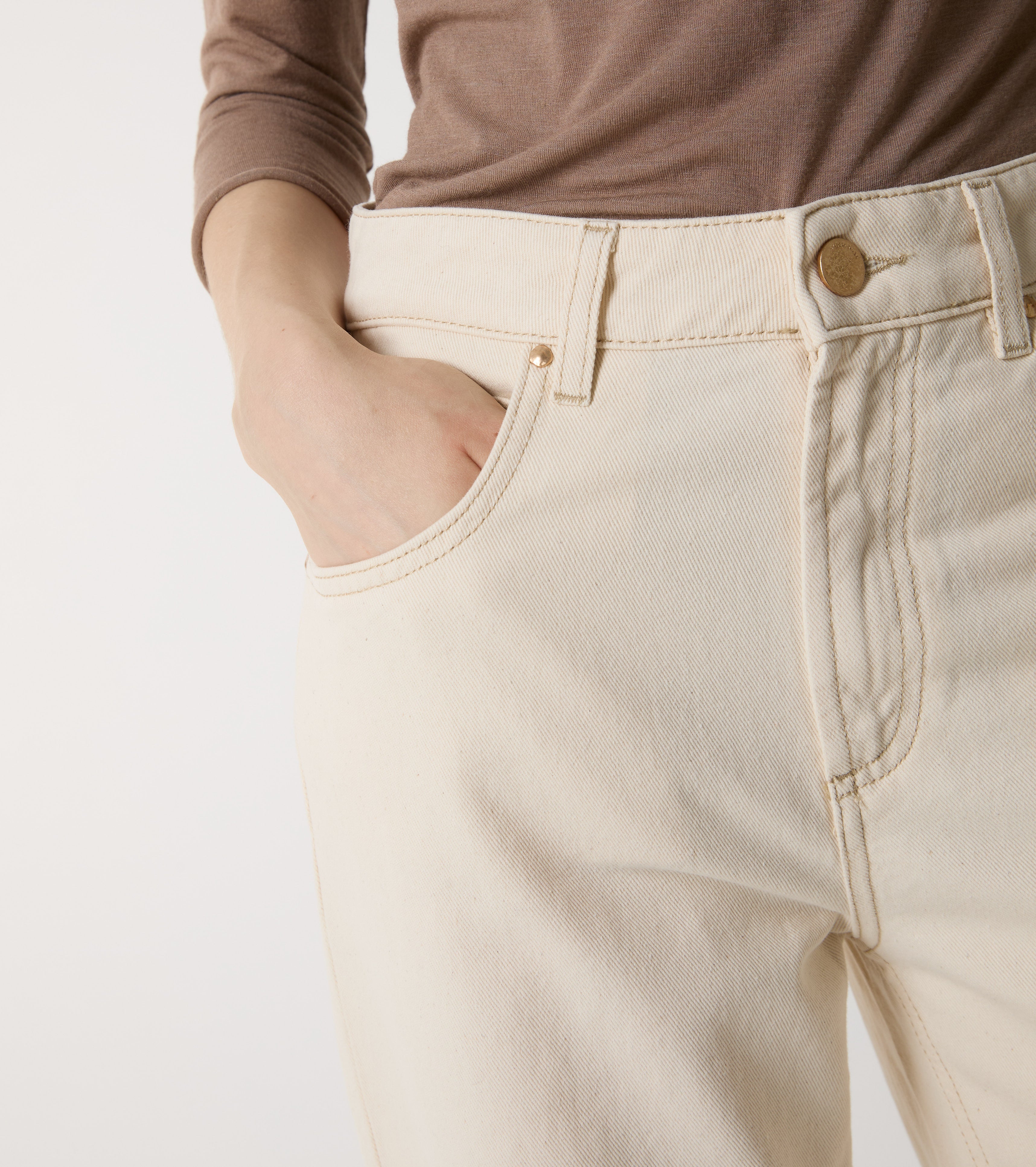 Five-pocket cotton jeans