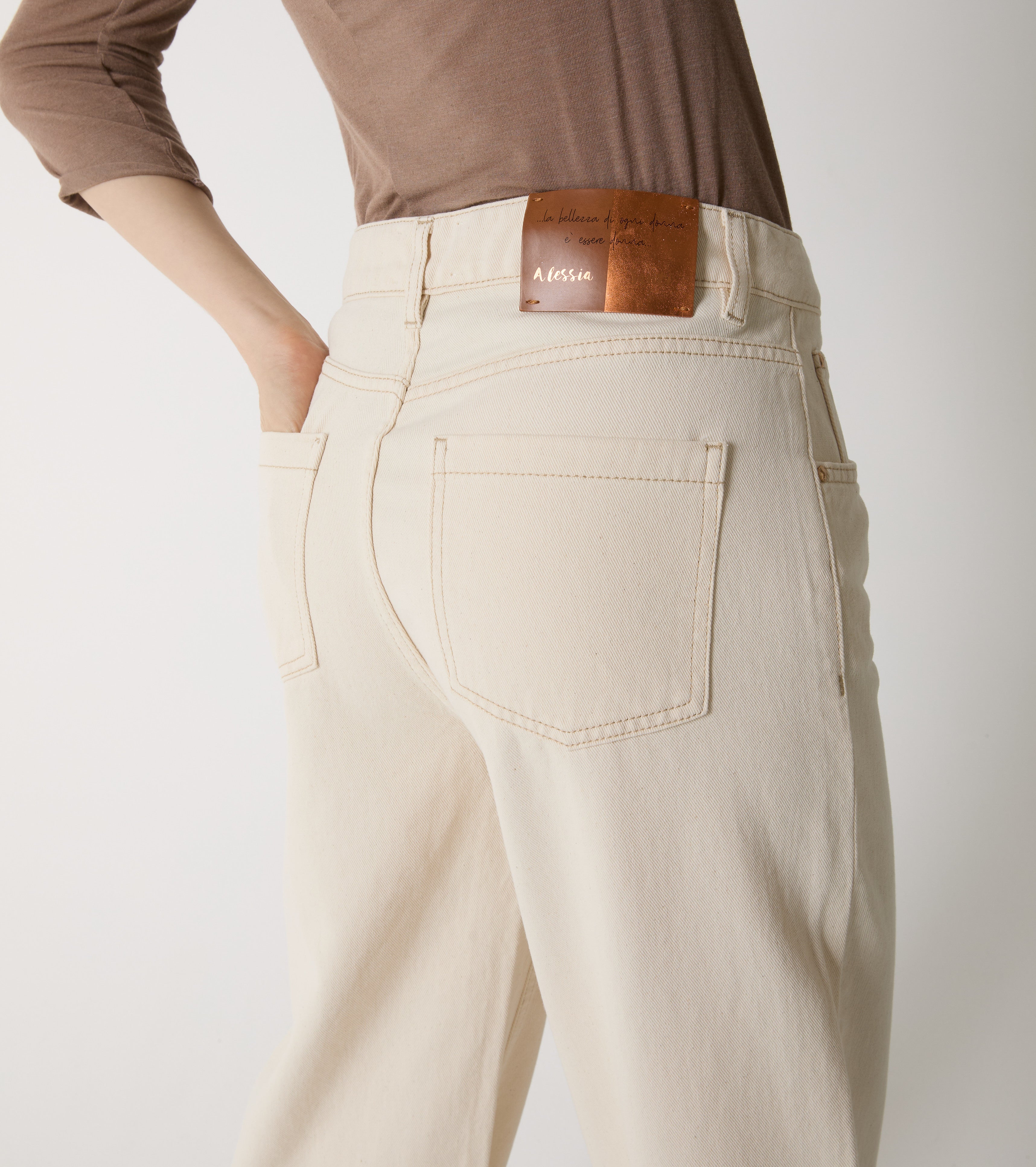 Bomuldsjeans med fem lommer