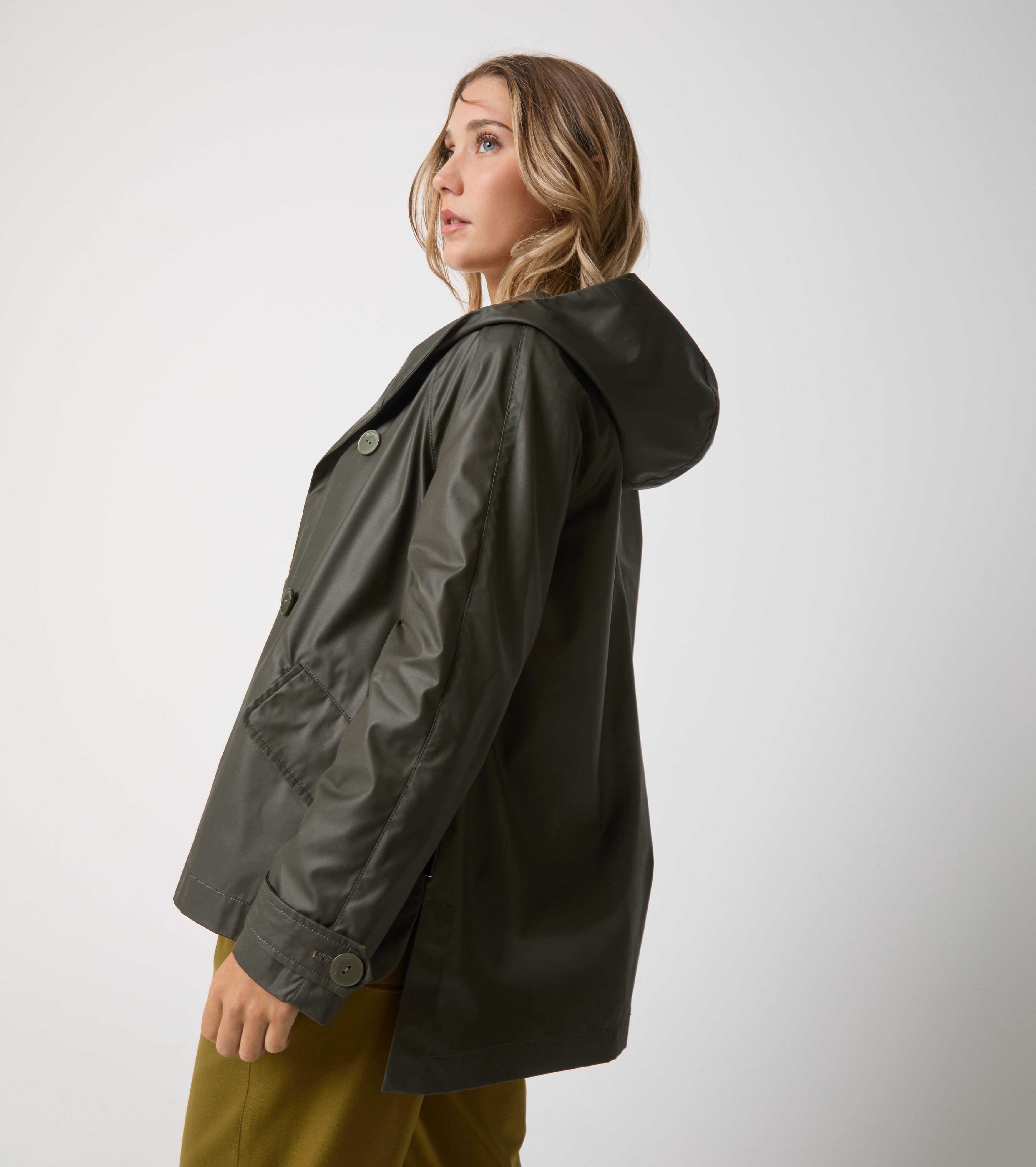 Kort parka med hætte
