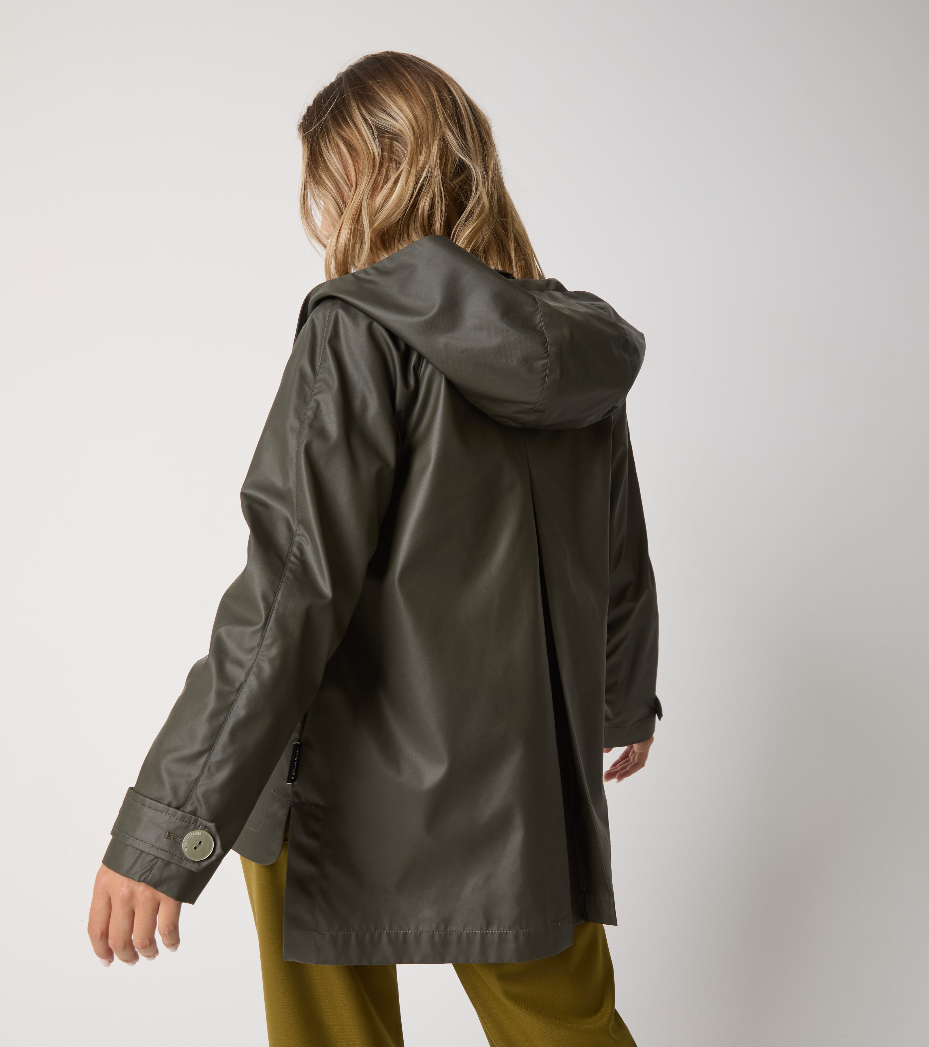 Kort parka med hætte
