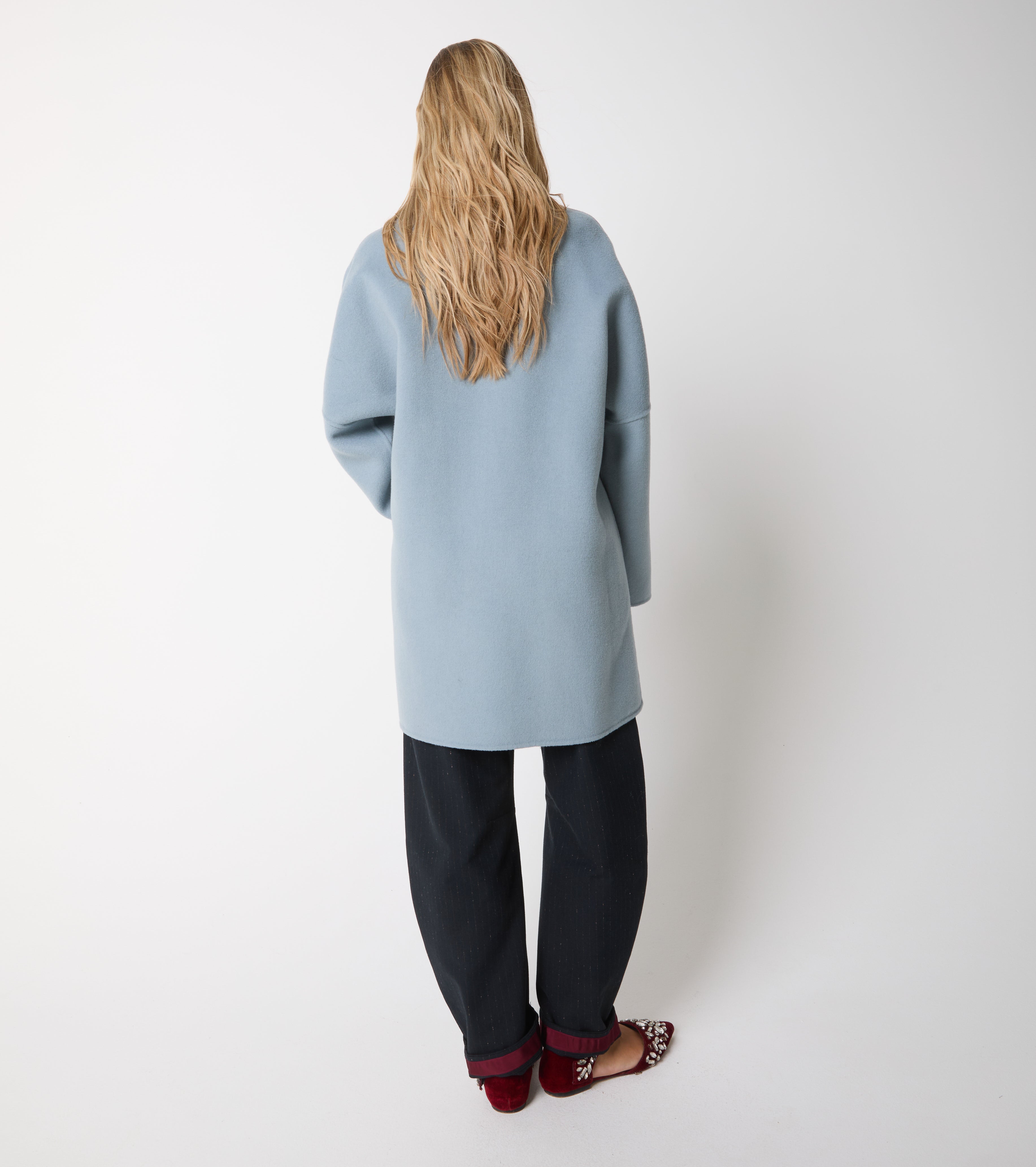 Wool coat with lapels