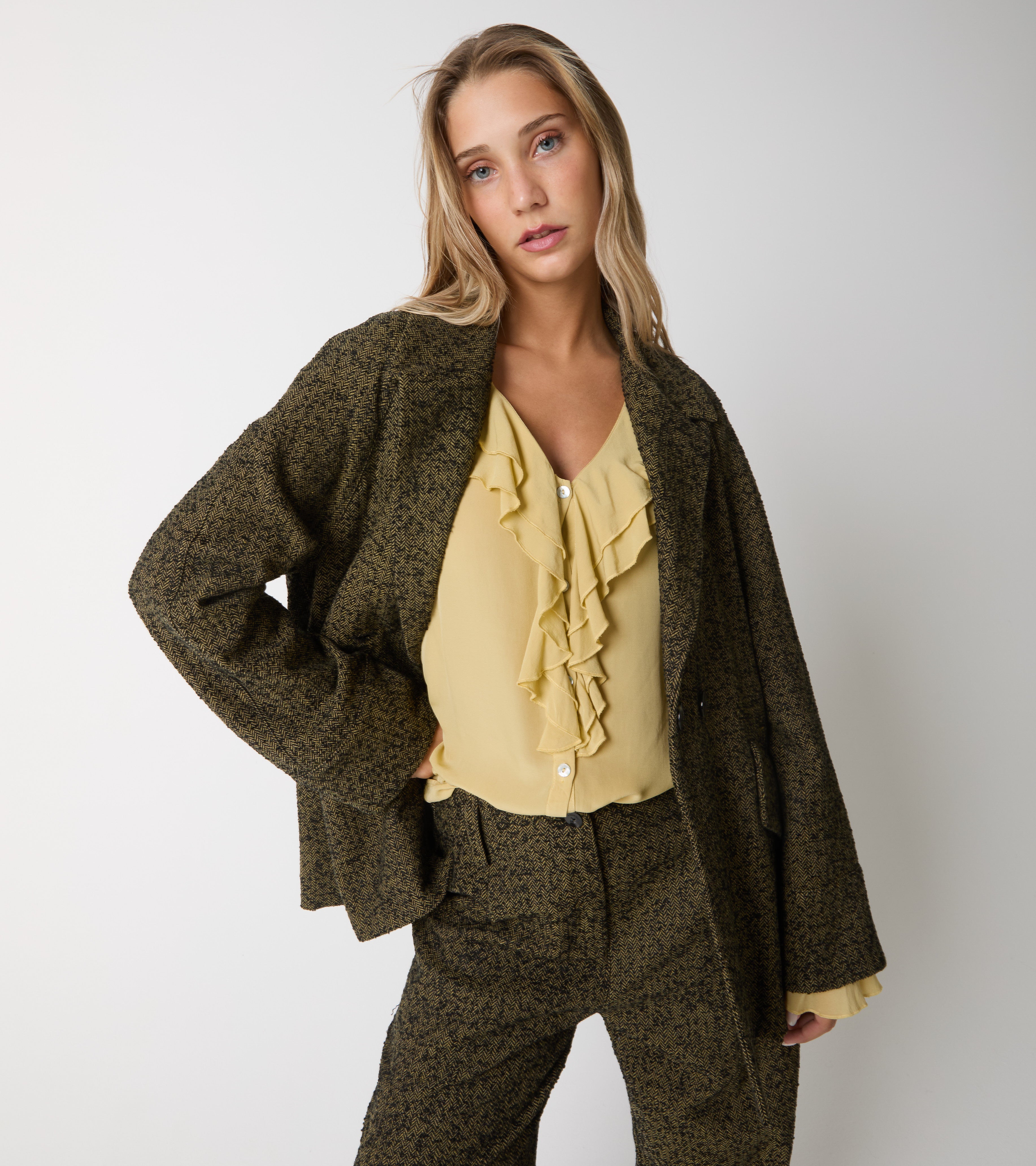 Chevron cotton jacket