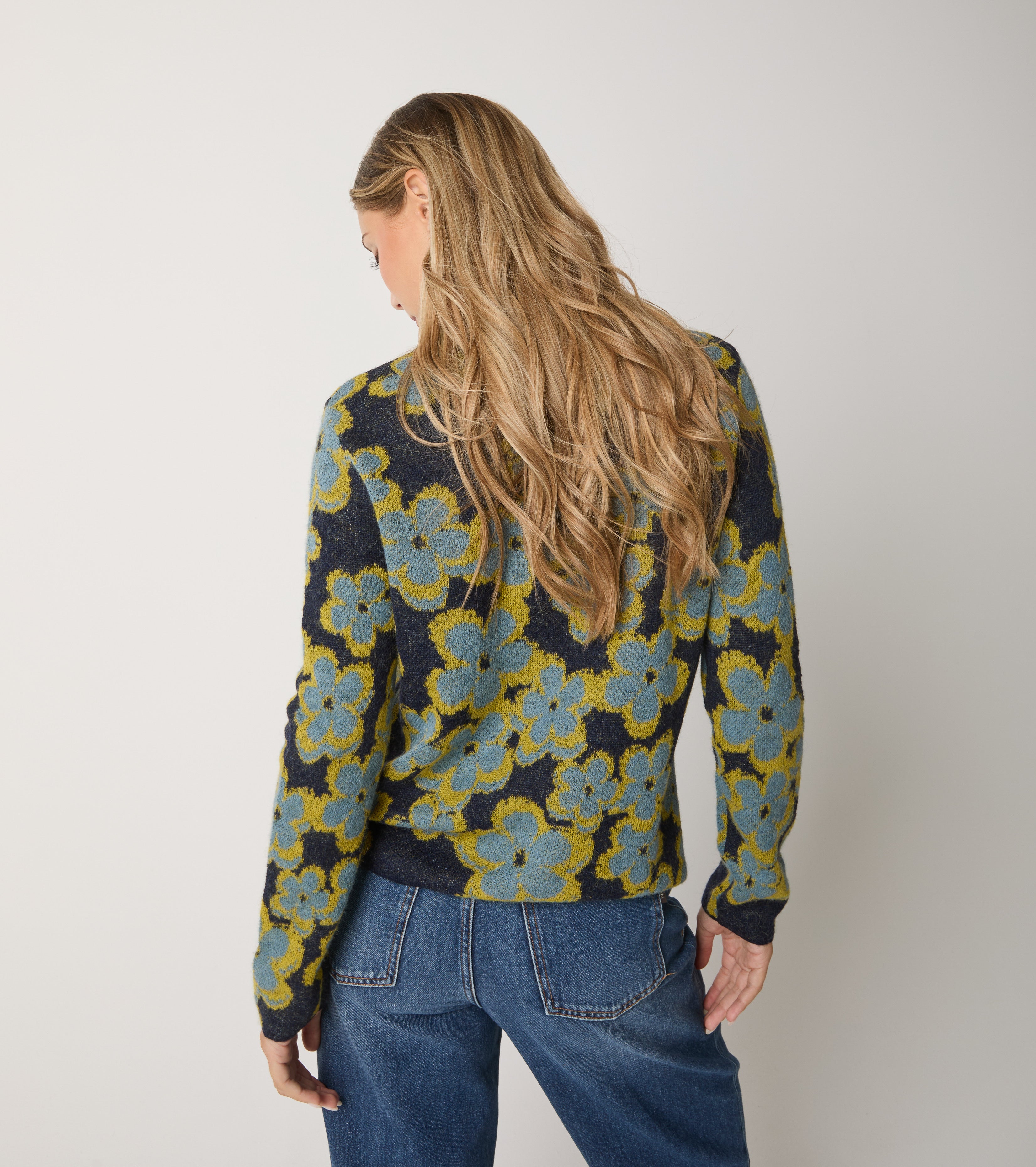 Jacquard-sweater i alpaka
