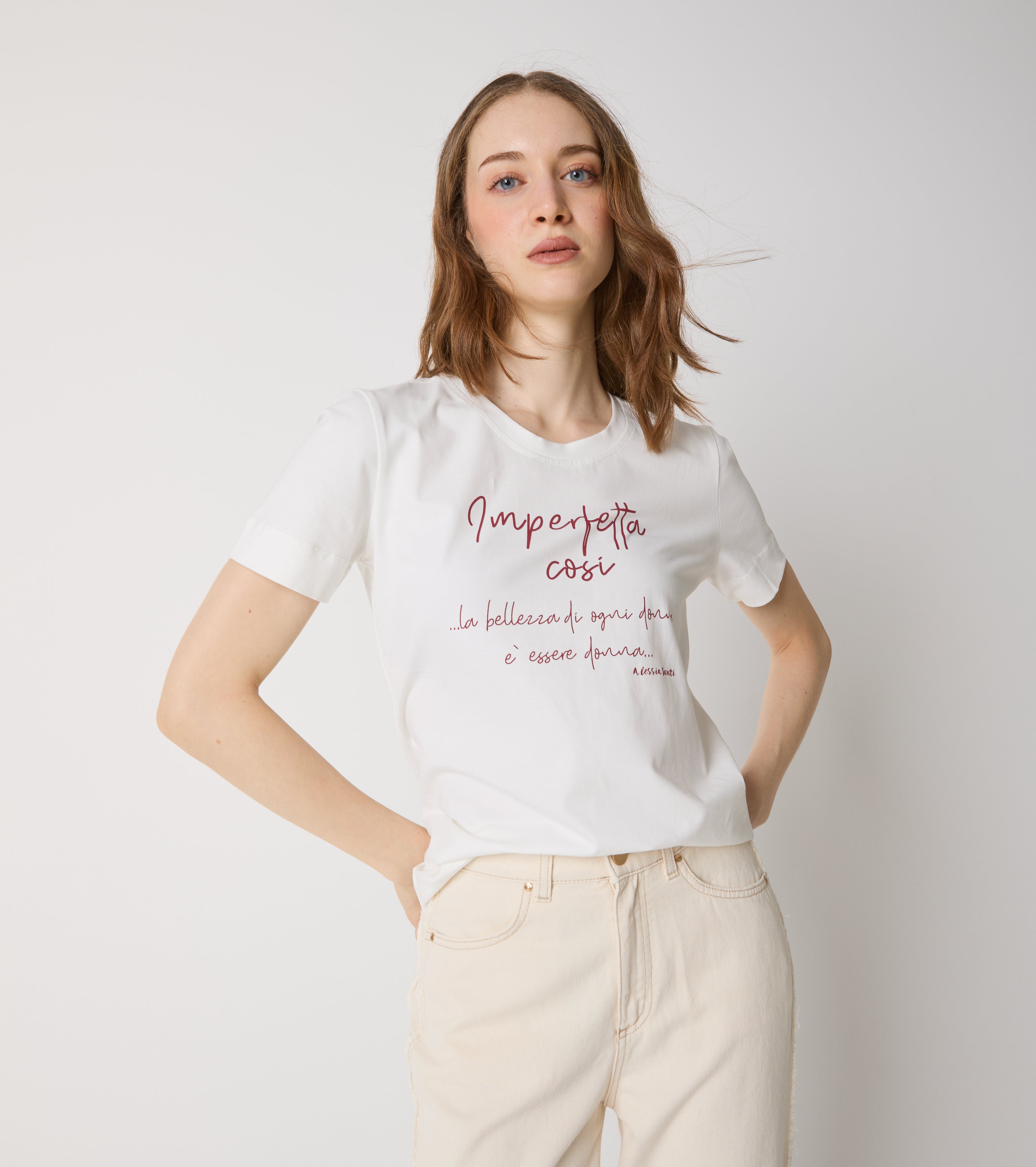 T-shirt girocollo in cotone