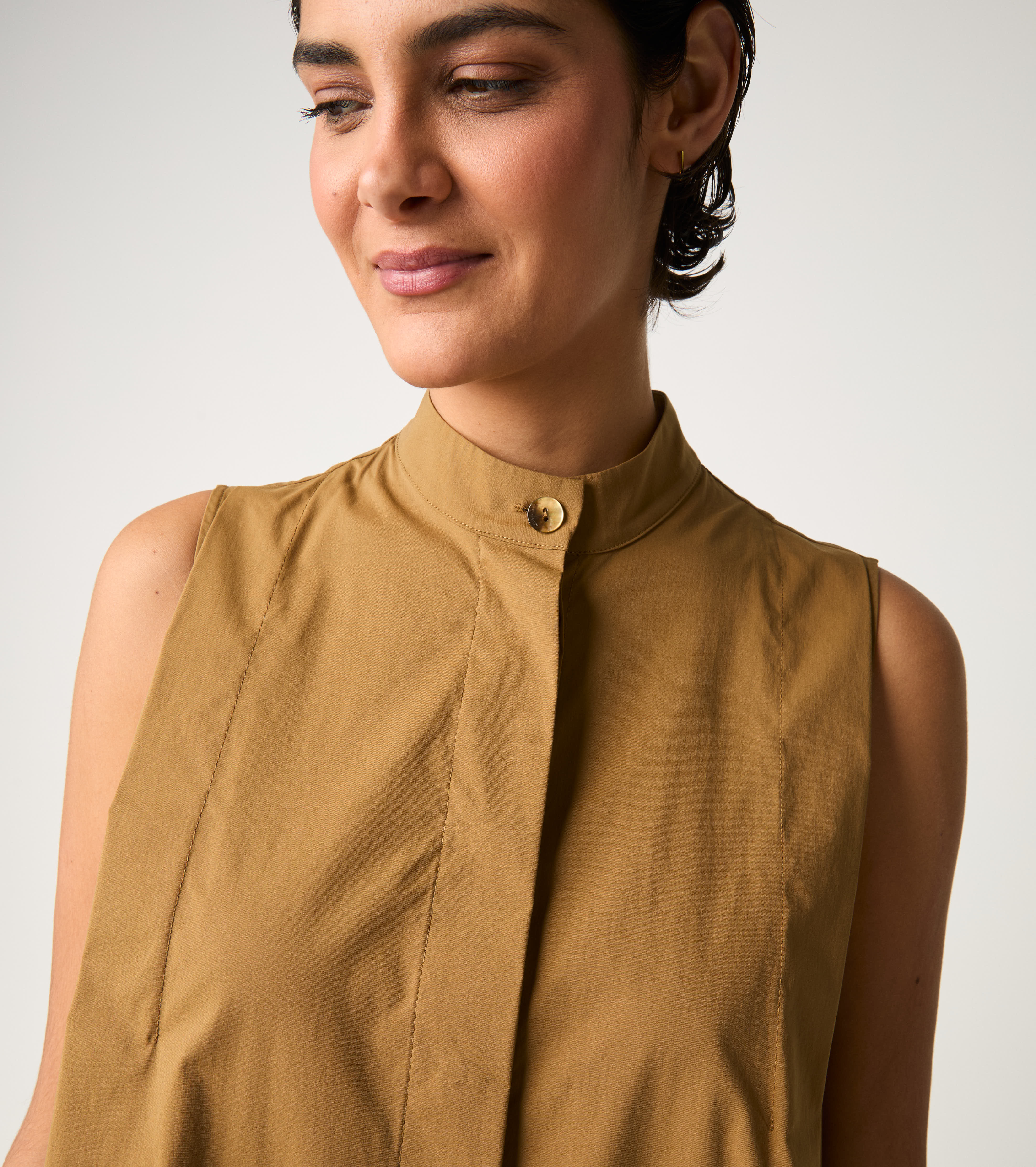 Ermine stretch cotton dress