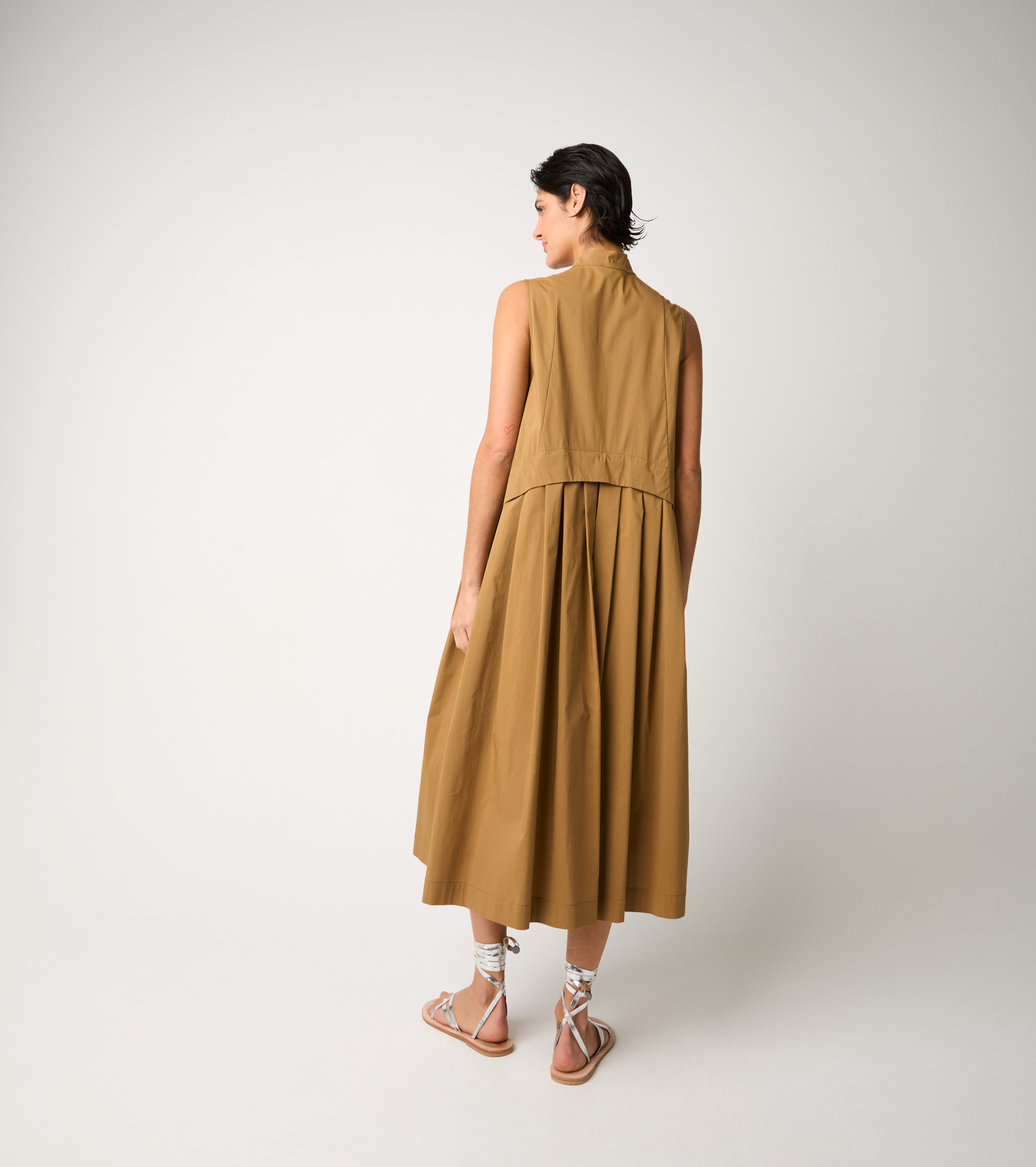 Ermine stretch cotton dress
