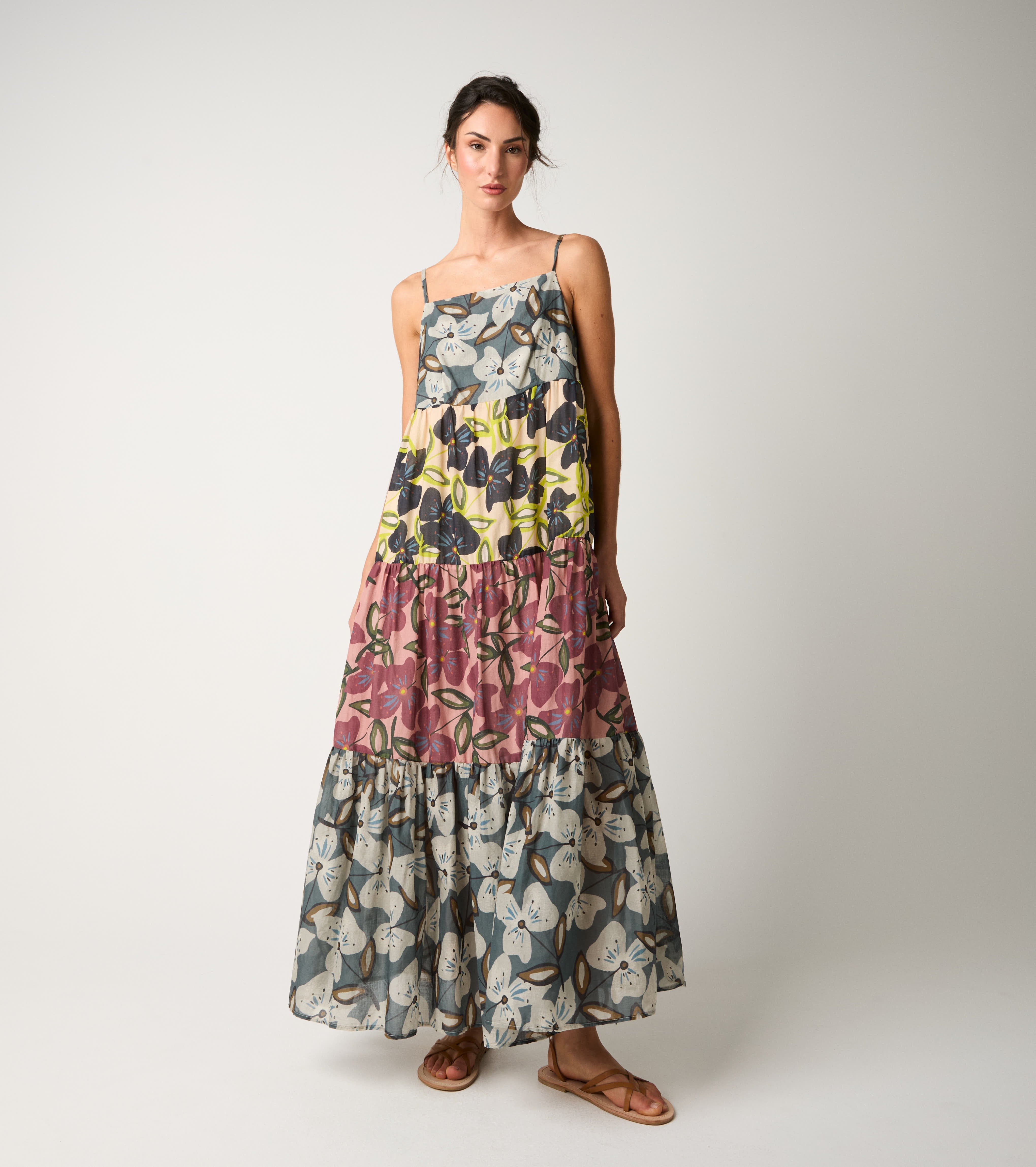 Long cotton floral dress