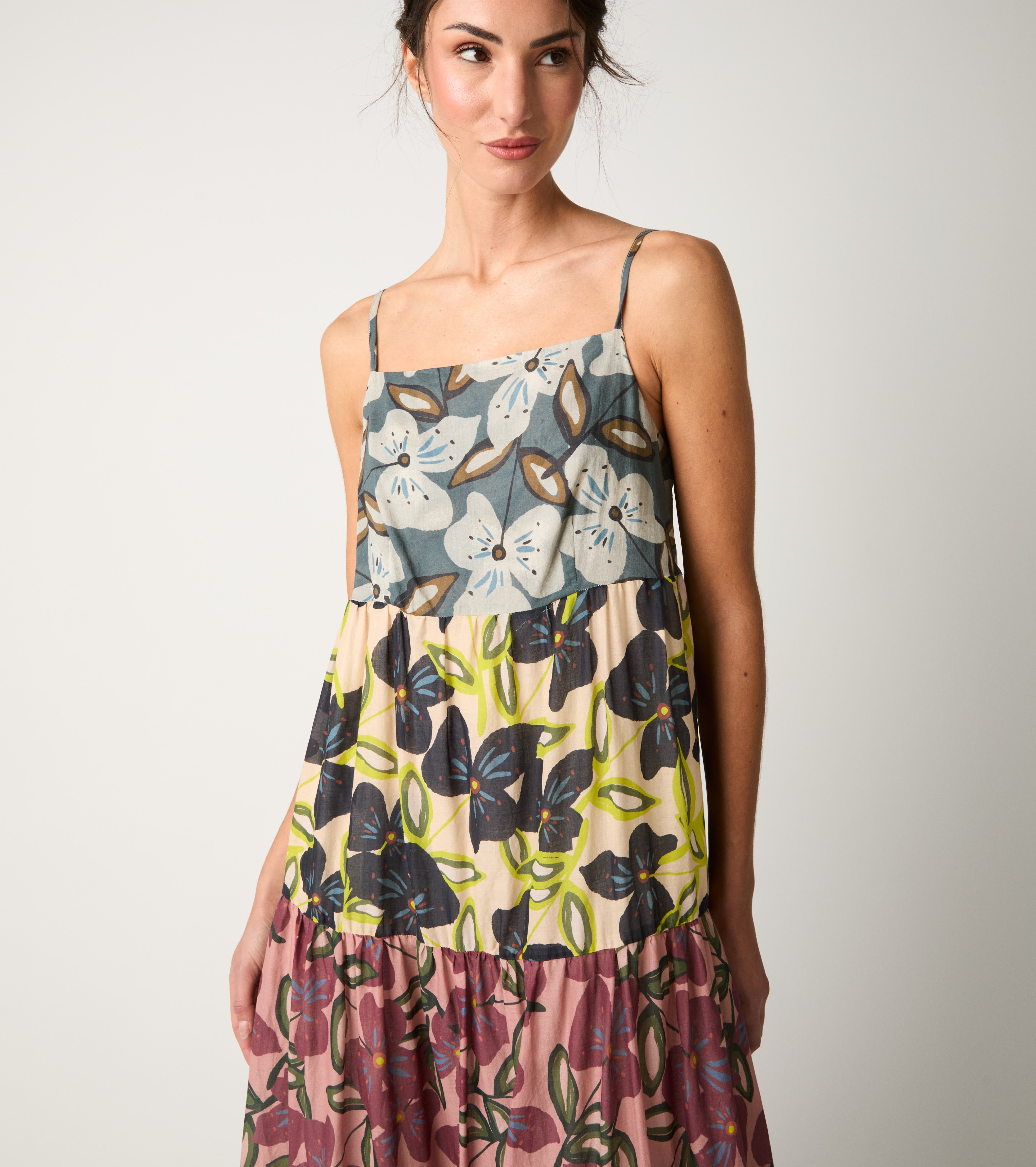Long cotton floral dress