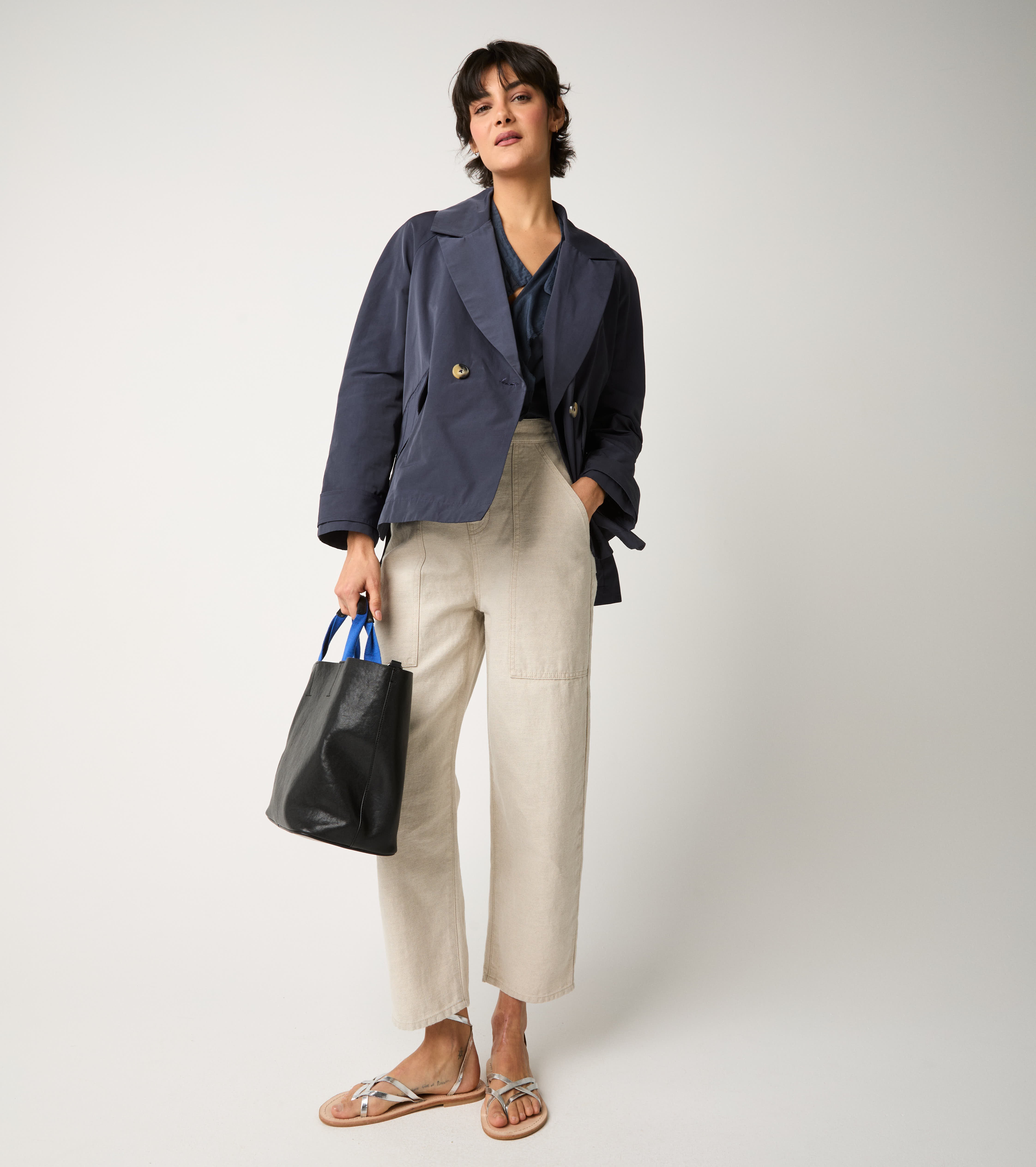 Chantilly high-waisted cropped jeans