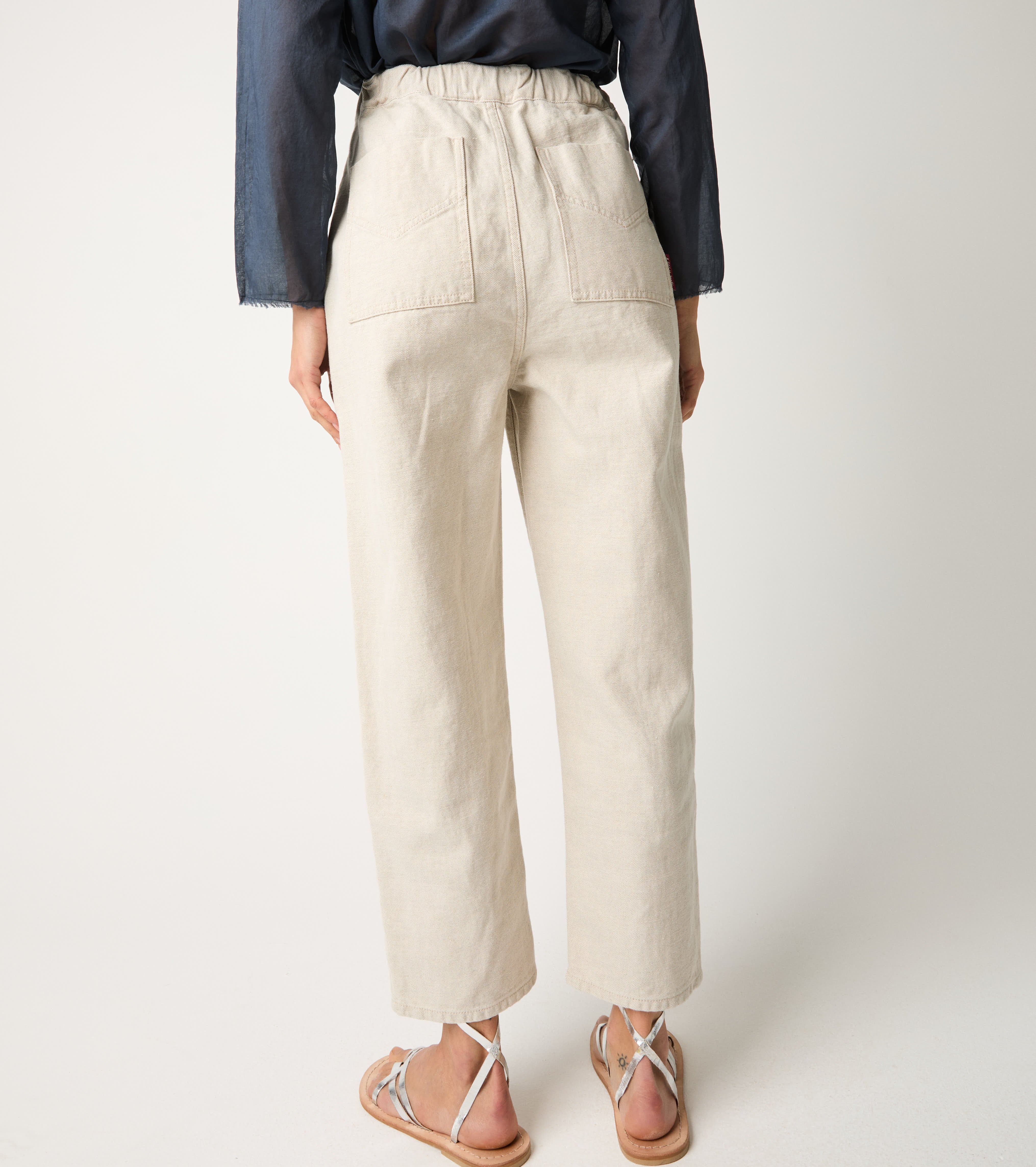 Chantilly high-waisted cropped jeans