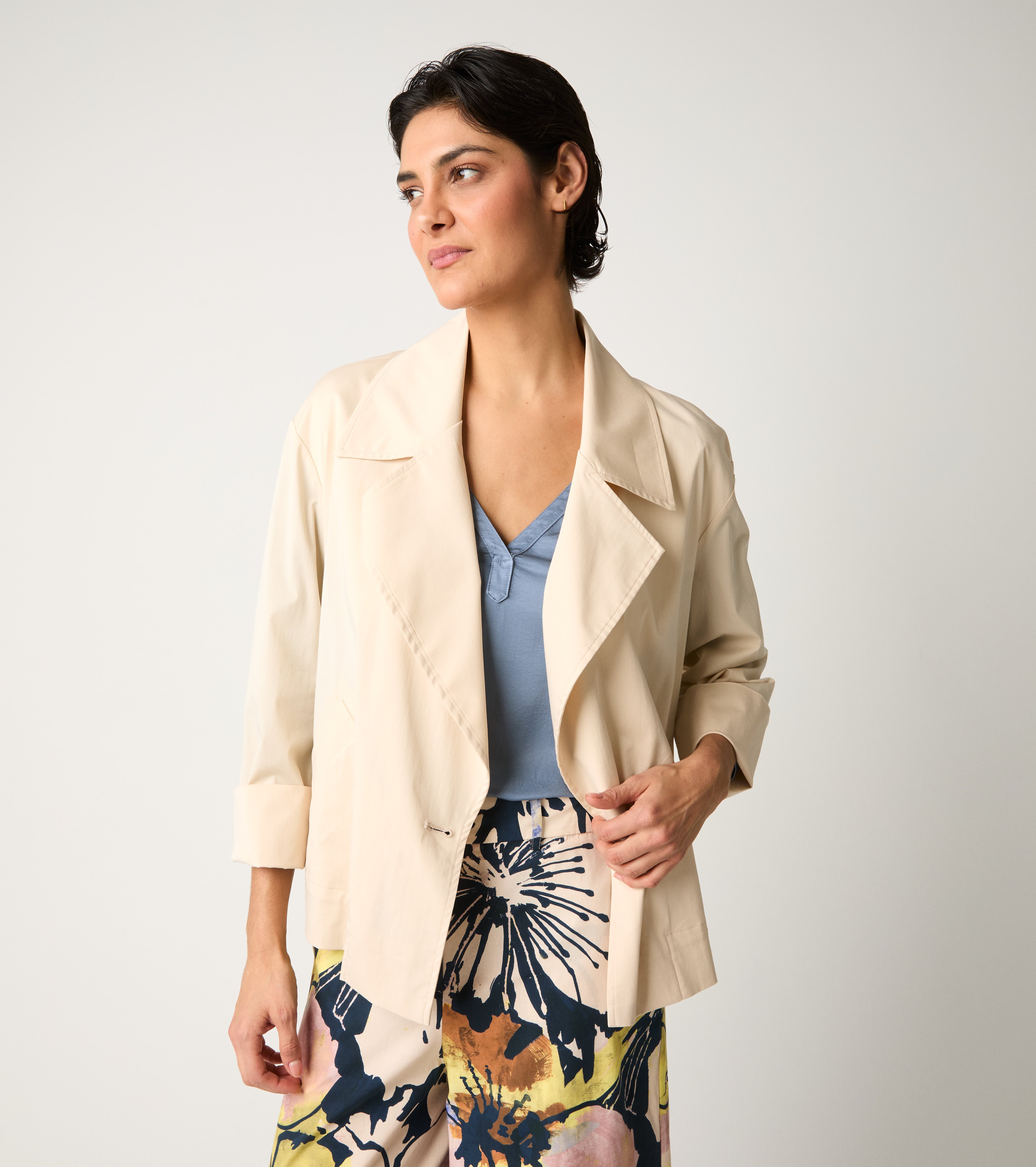 Blazer monopetto con tasche wine