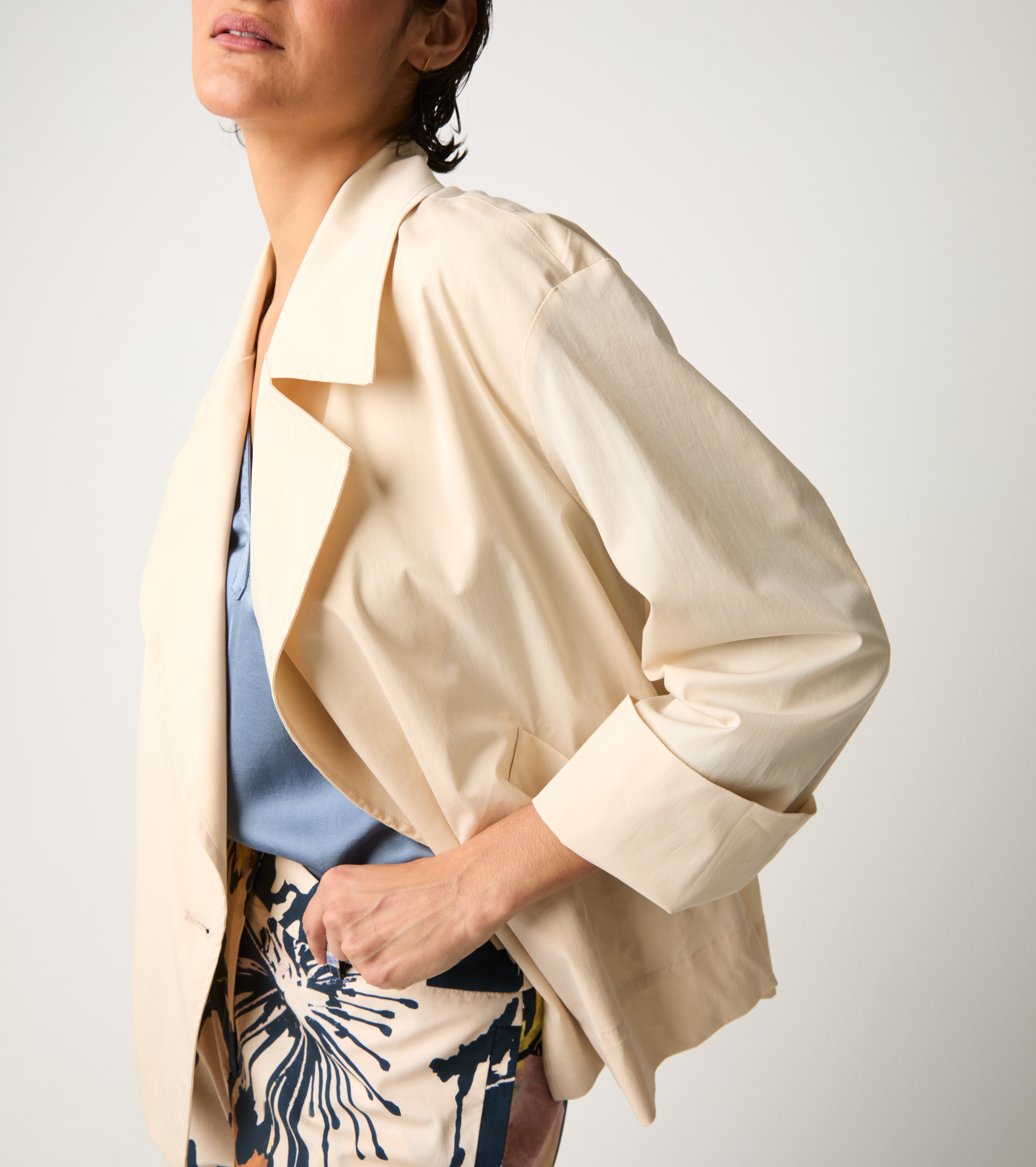 Blazer monopetto con tasche wine