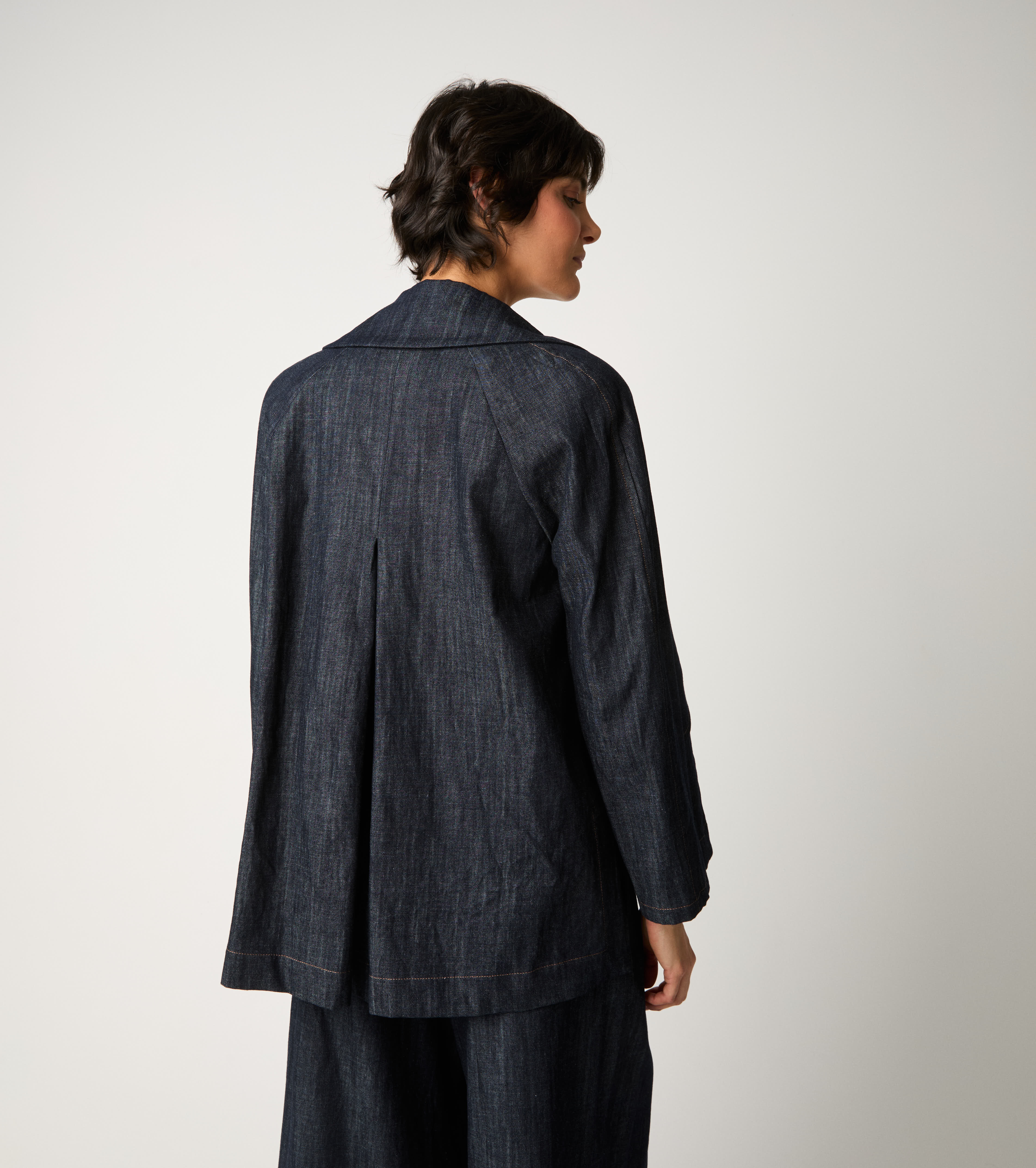 Blazer doppiopetto in denim unico