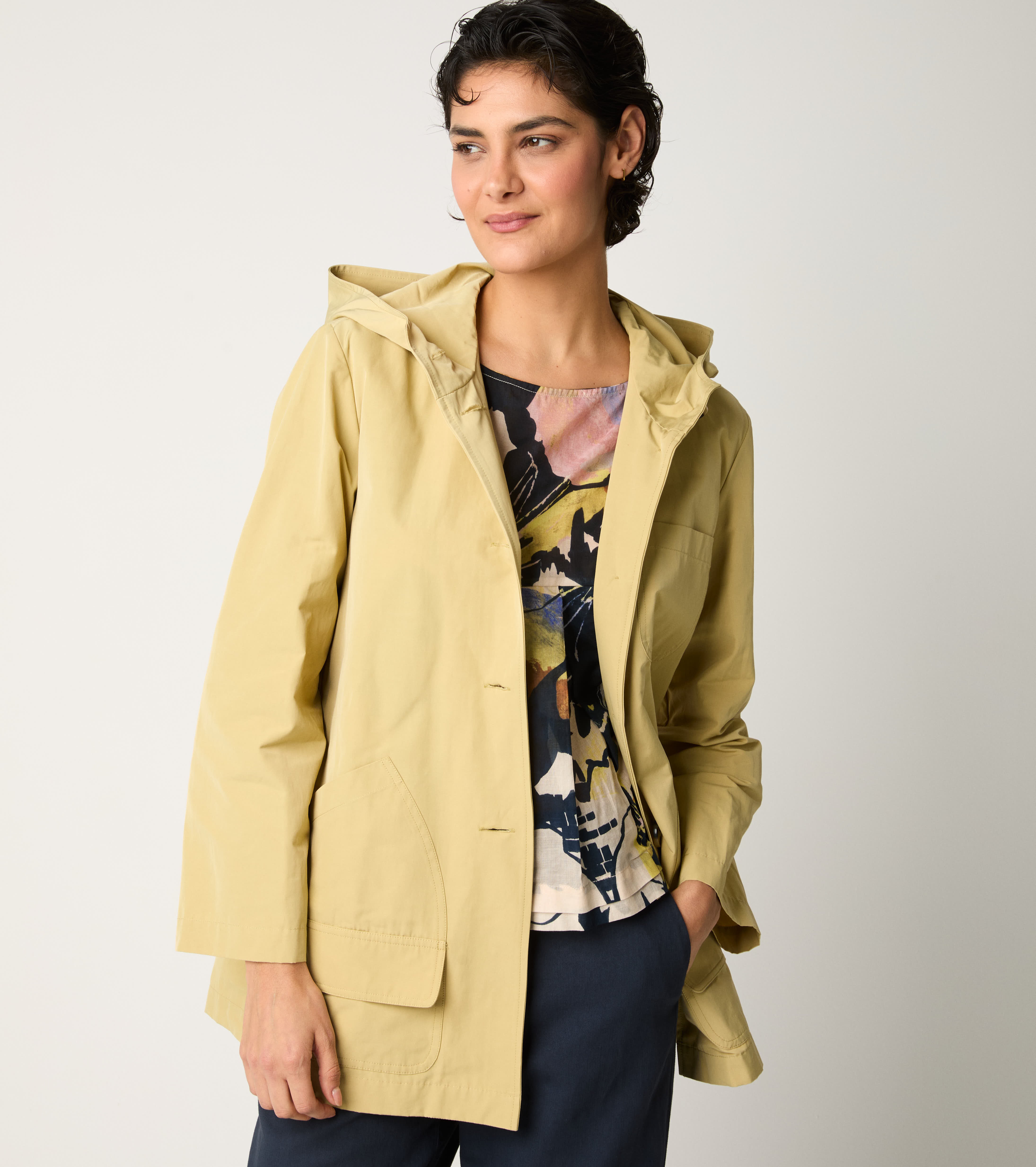 Parka in cotone con cappuccio bignè
