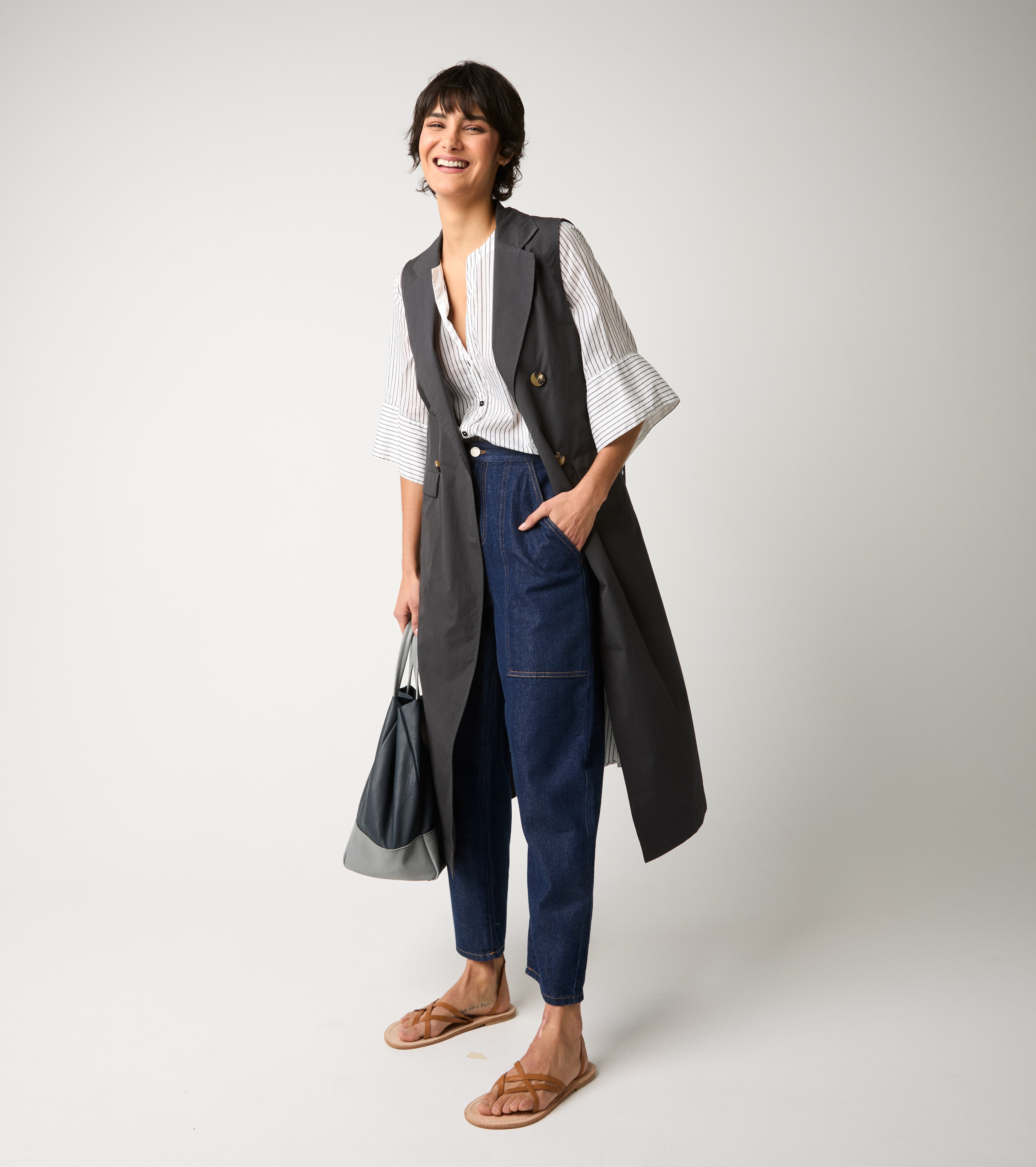 Long drip-proof cotton waistcoat