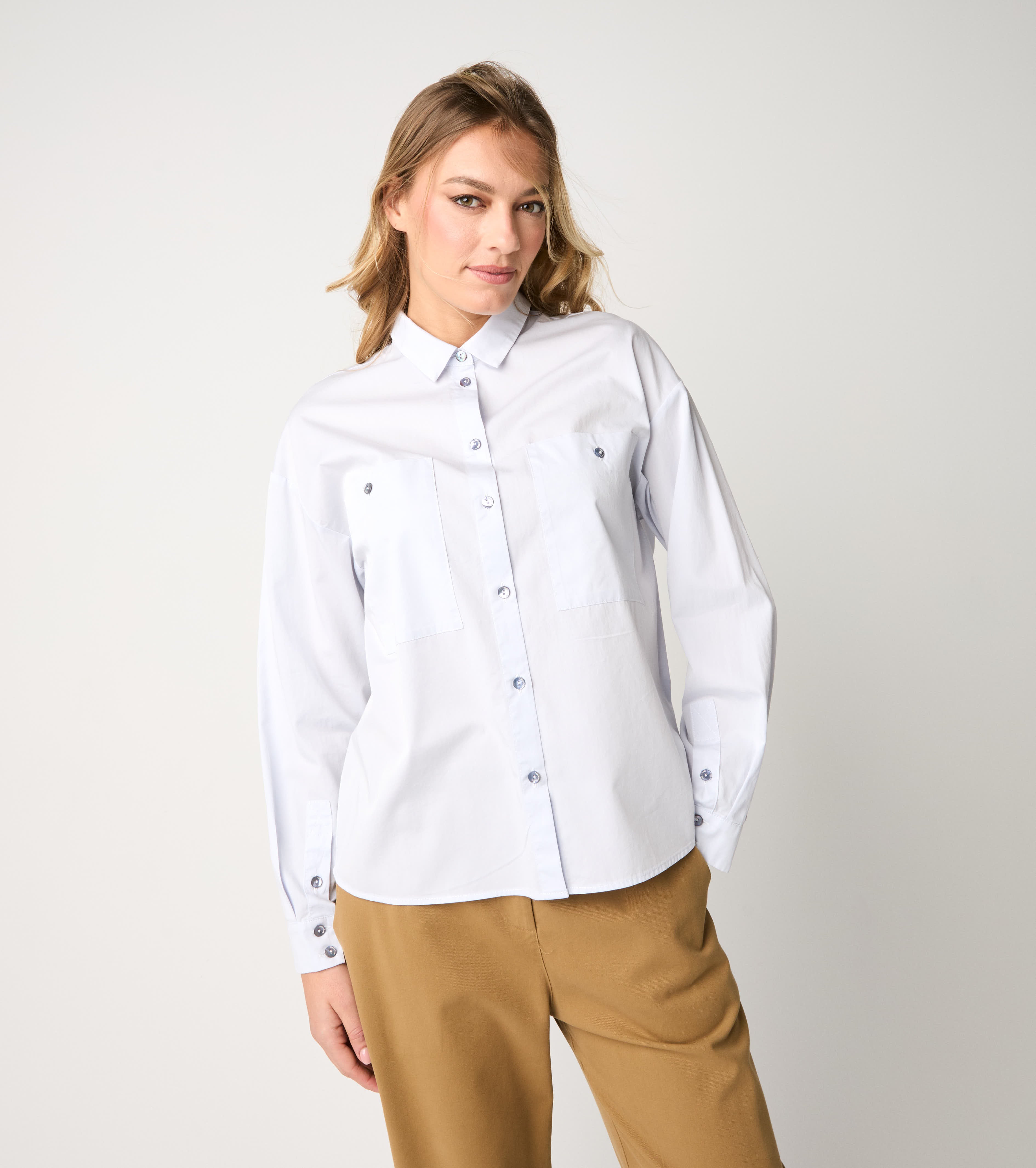 Camicia con maniche lunghe cristal