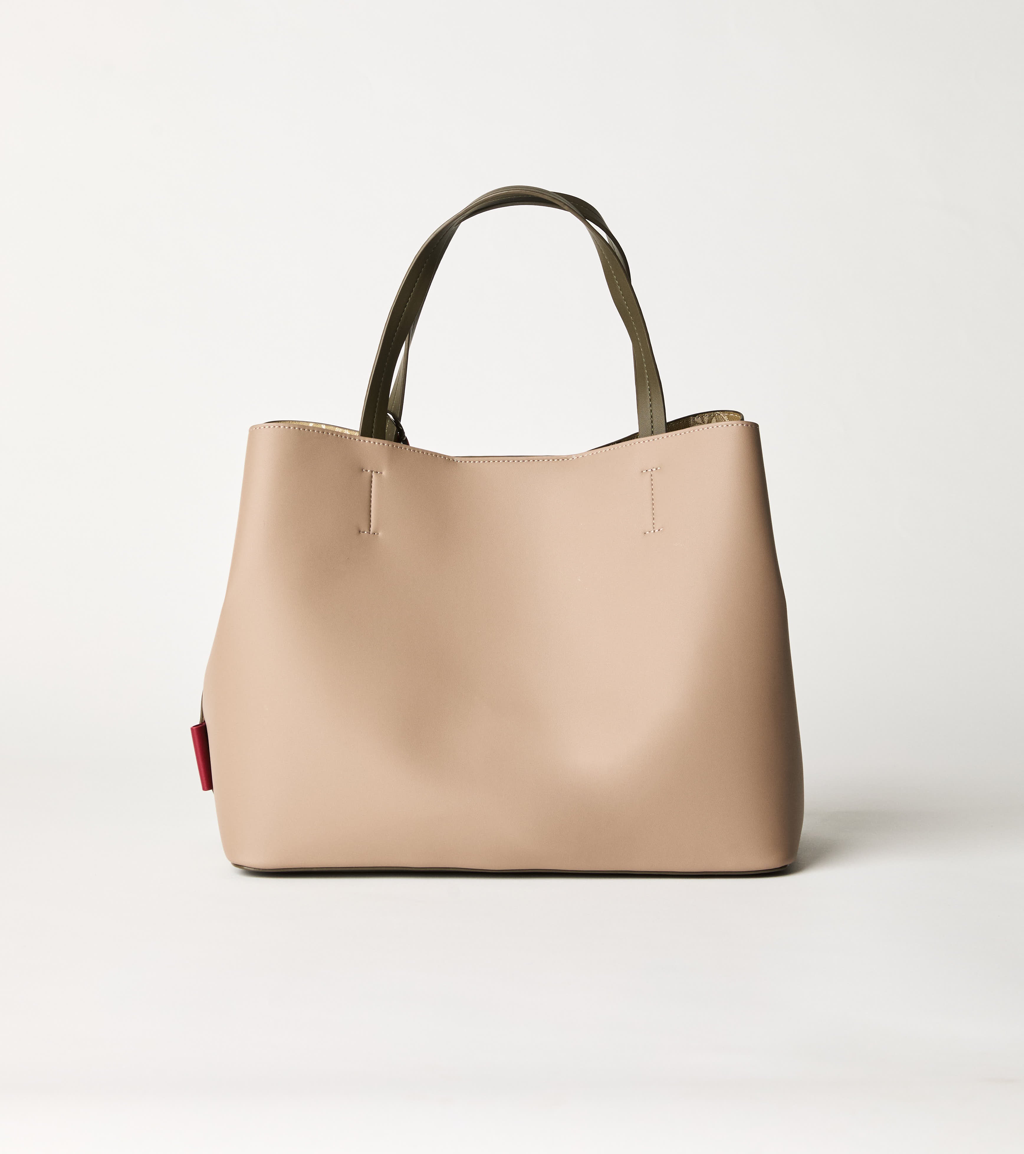 Borsa shopping con charms nappine fango