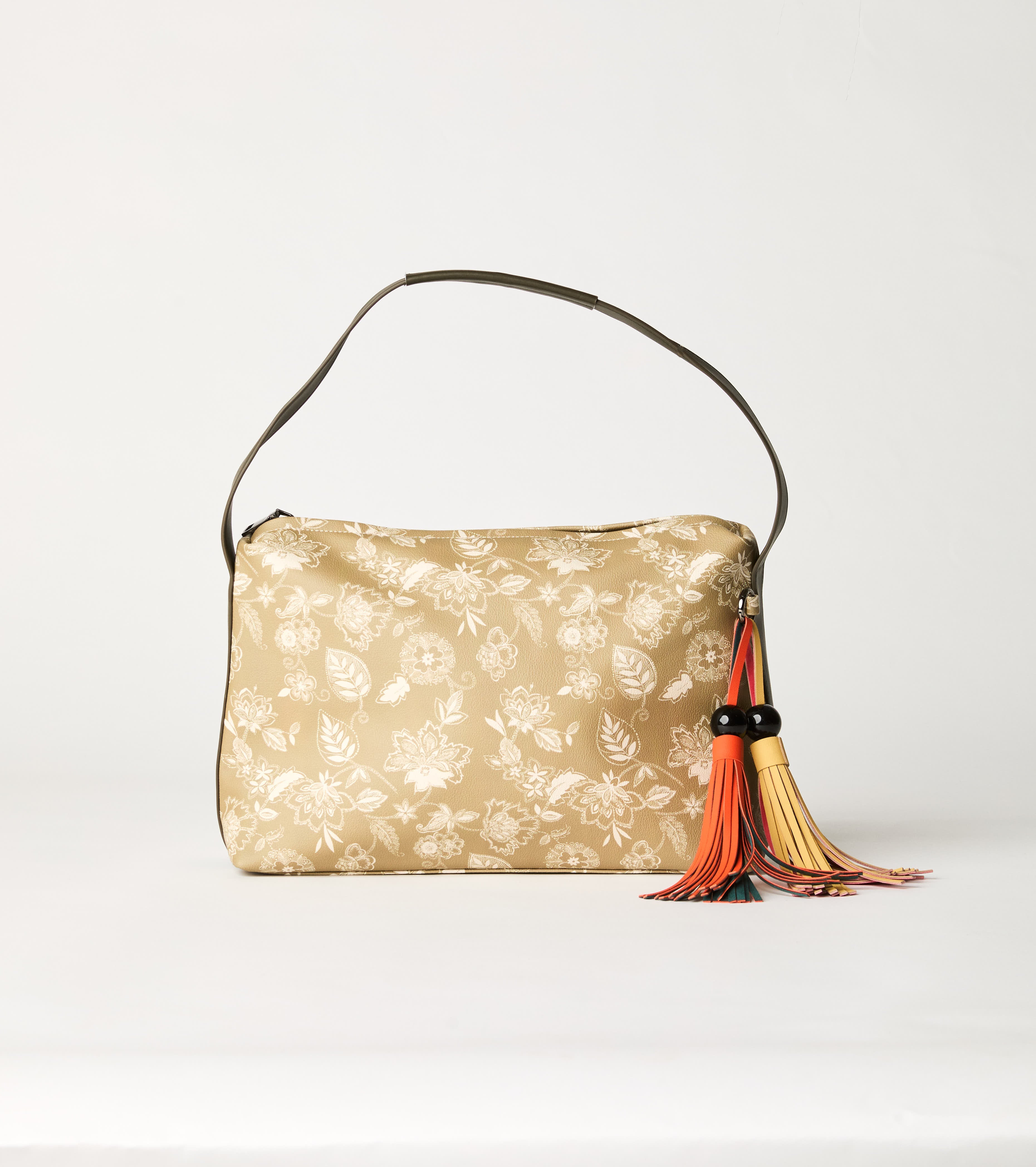 Borsa a spalla paisley floreale khaki