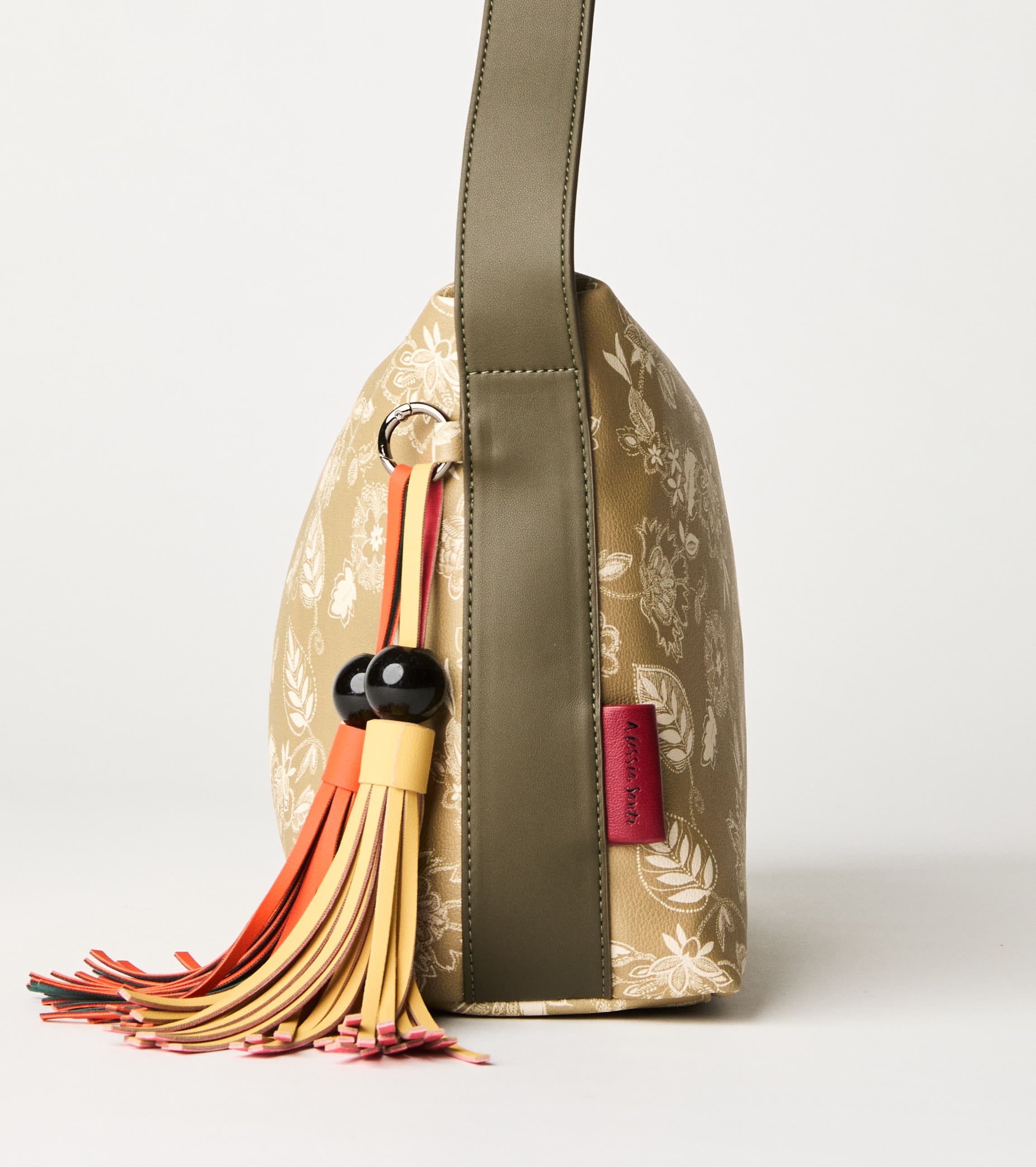 Borsa a spalla paisley floreale khaki