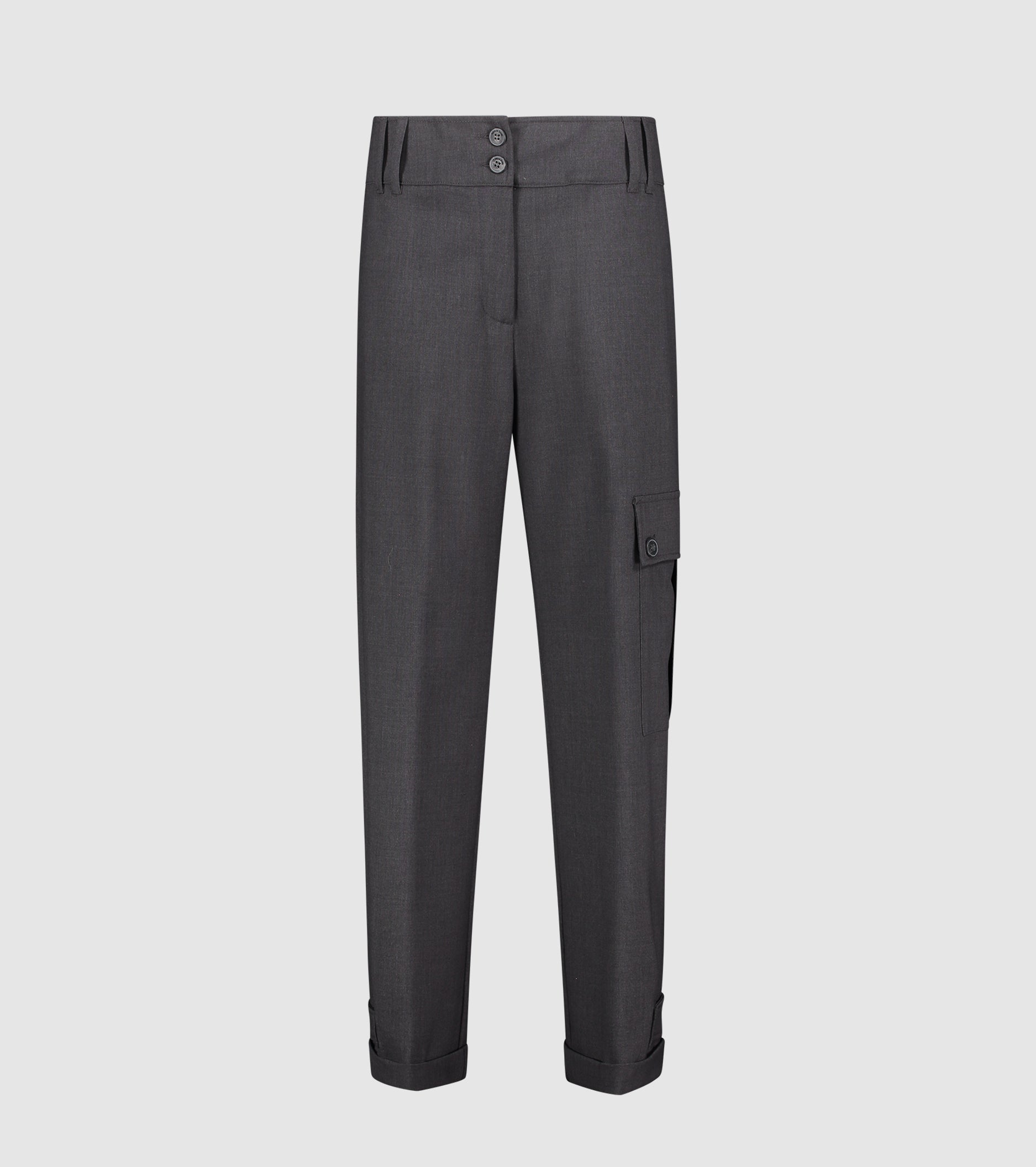 Pantaloni cargo con risvolto