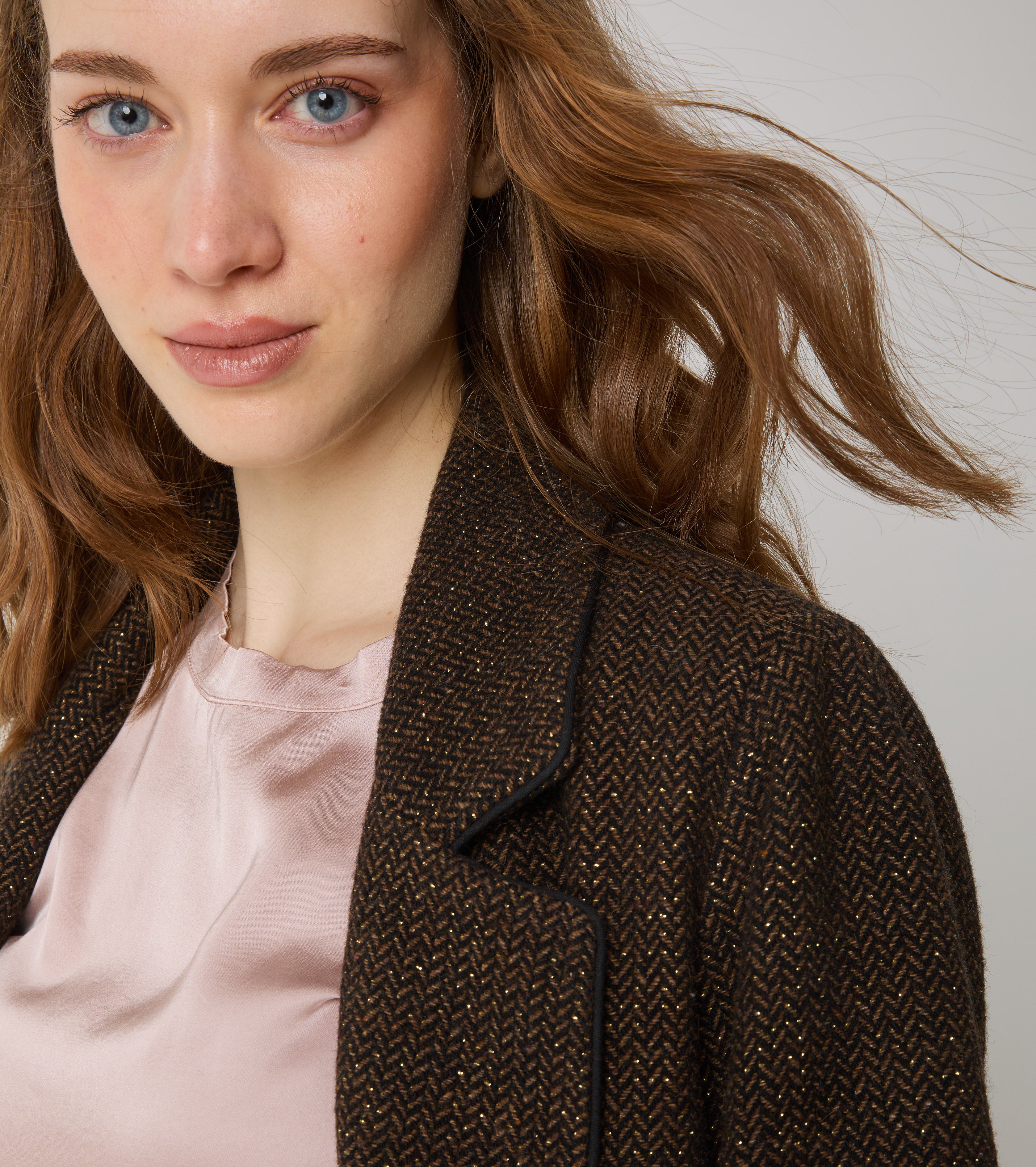 Cappotto in lana con revers