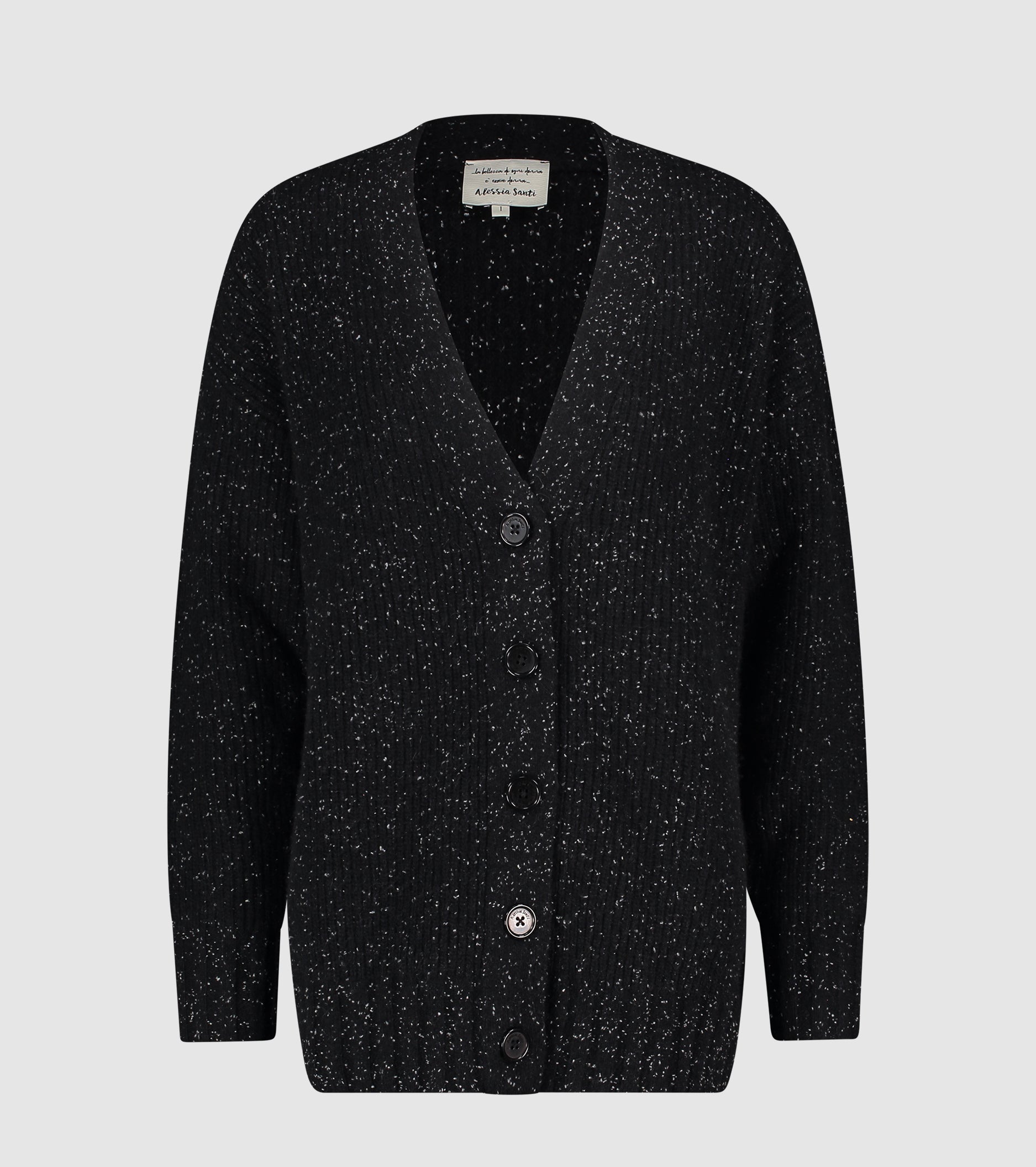 Cardigan in lana con scollo a V