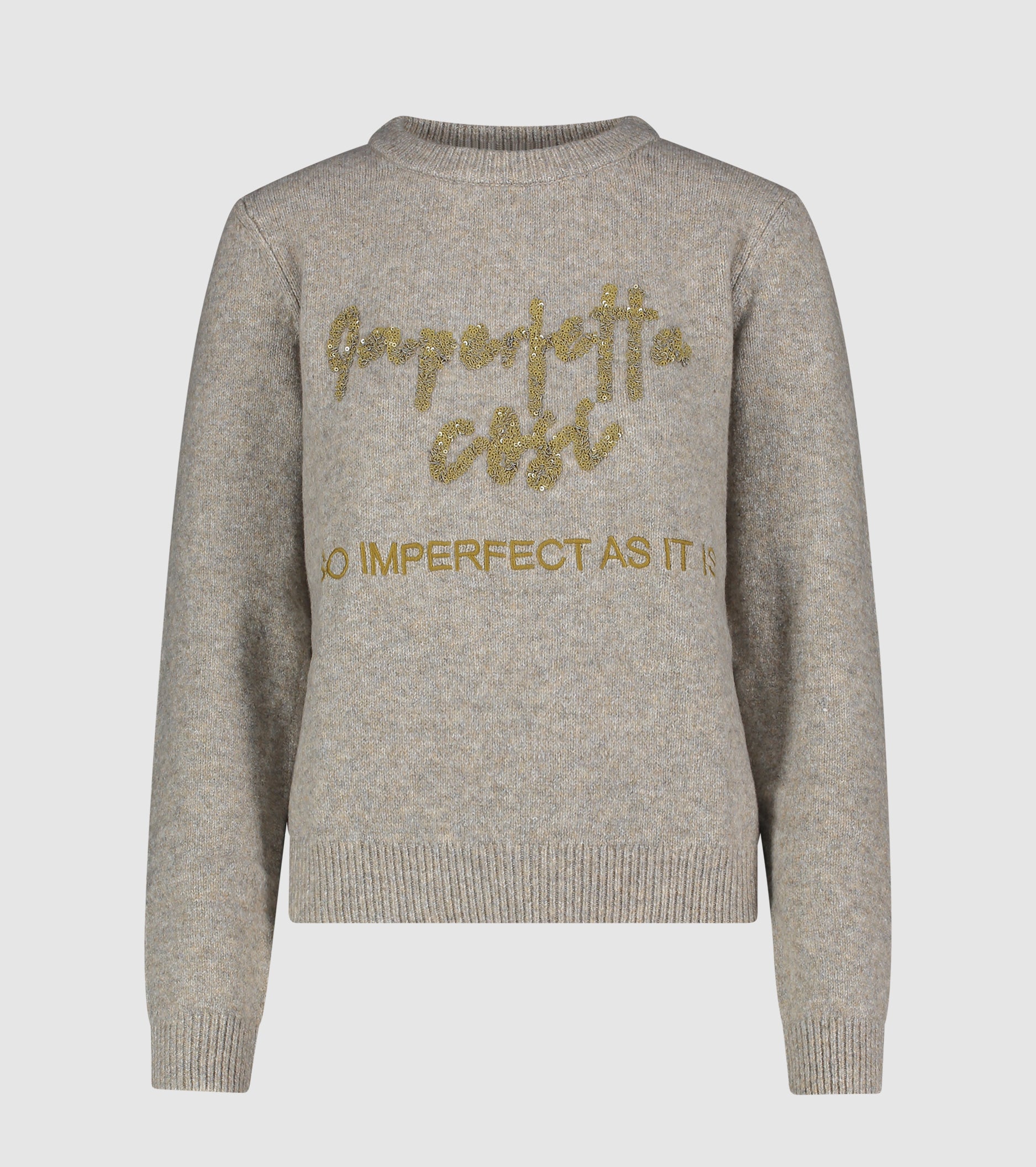 Maglia girocollo in lana con lettering