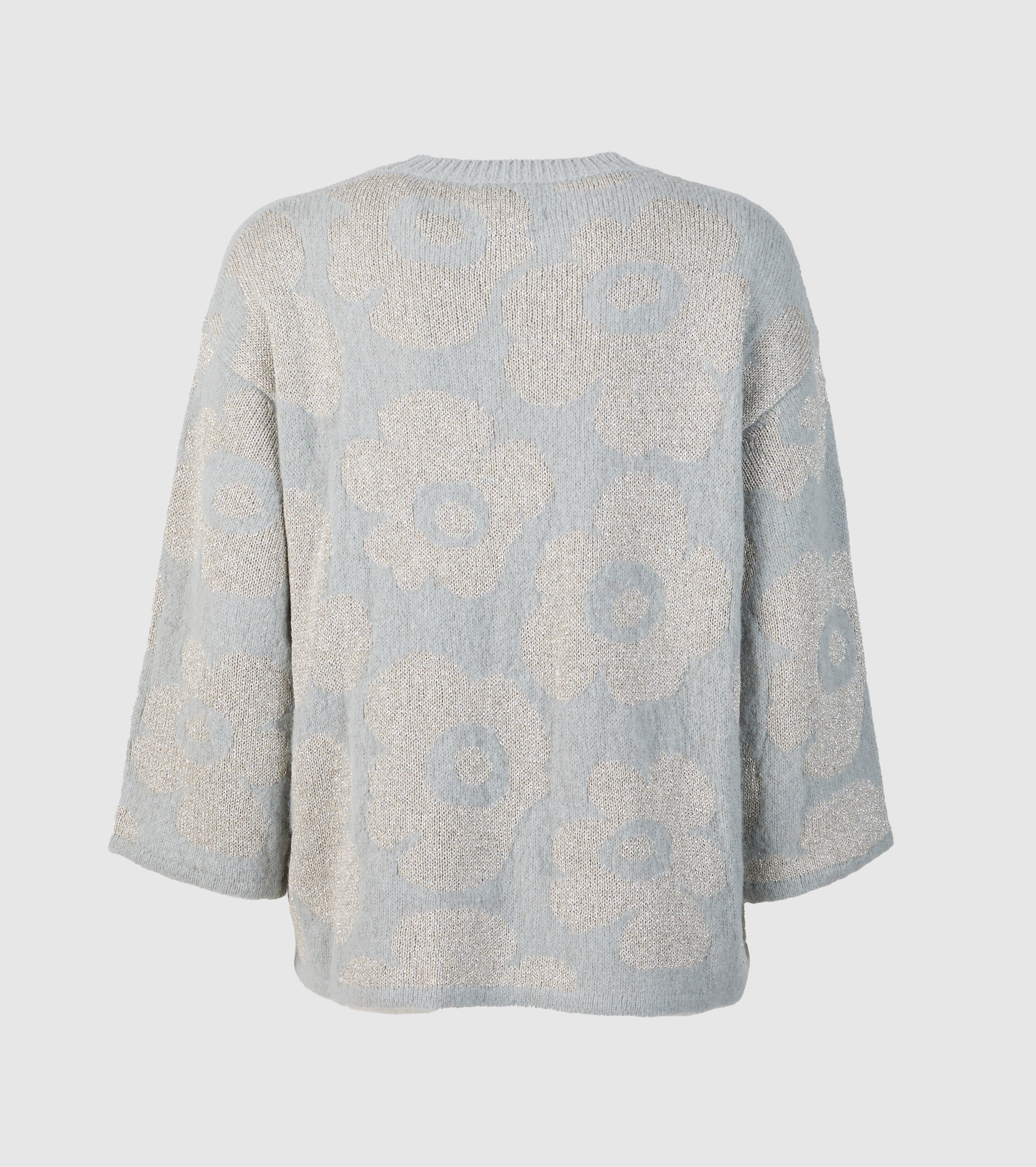 Jacquard alpaca and wool crewneck sweater