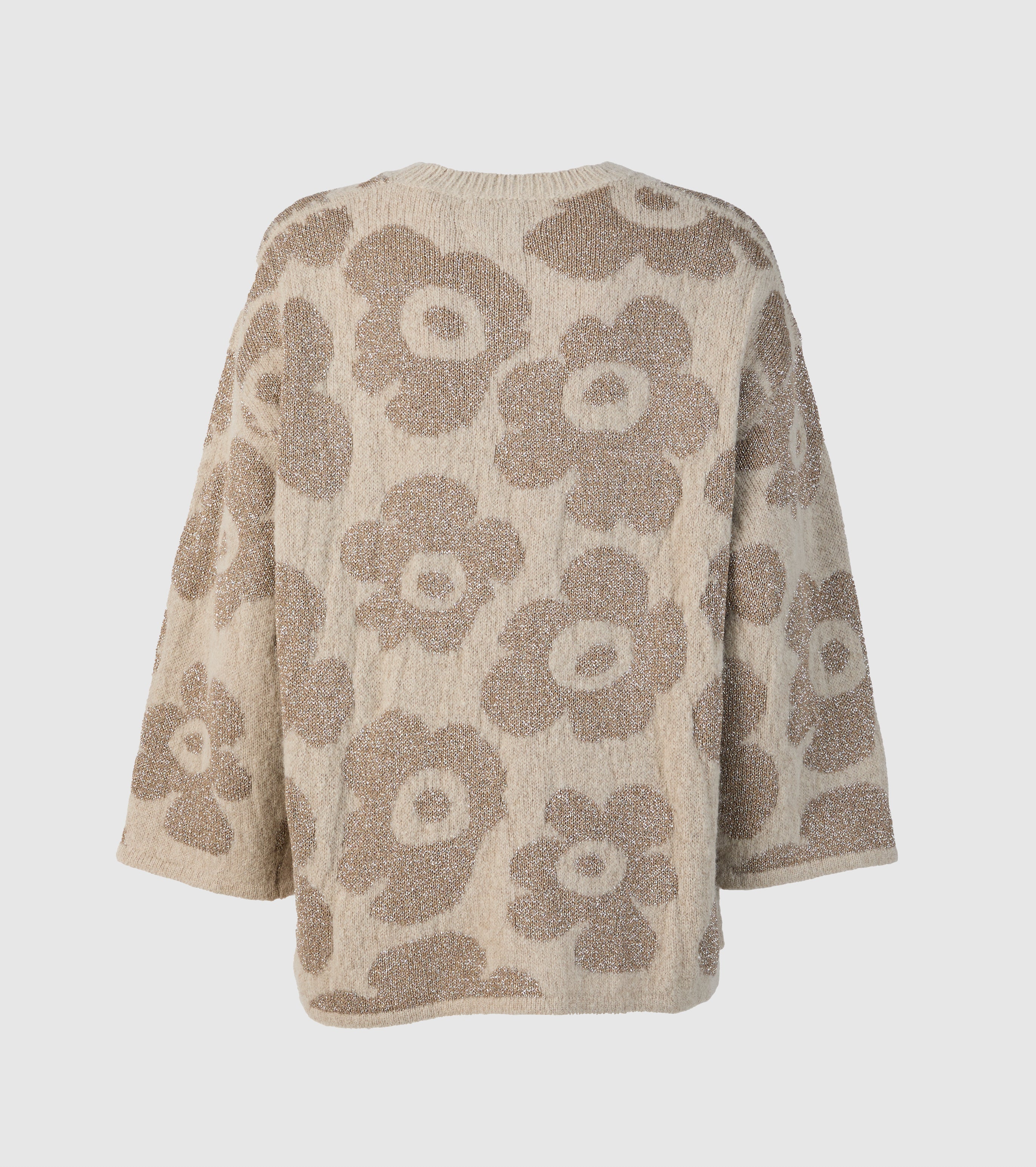 Jacquard alpaca and wool crewneck sweater