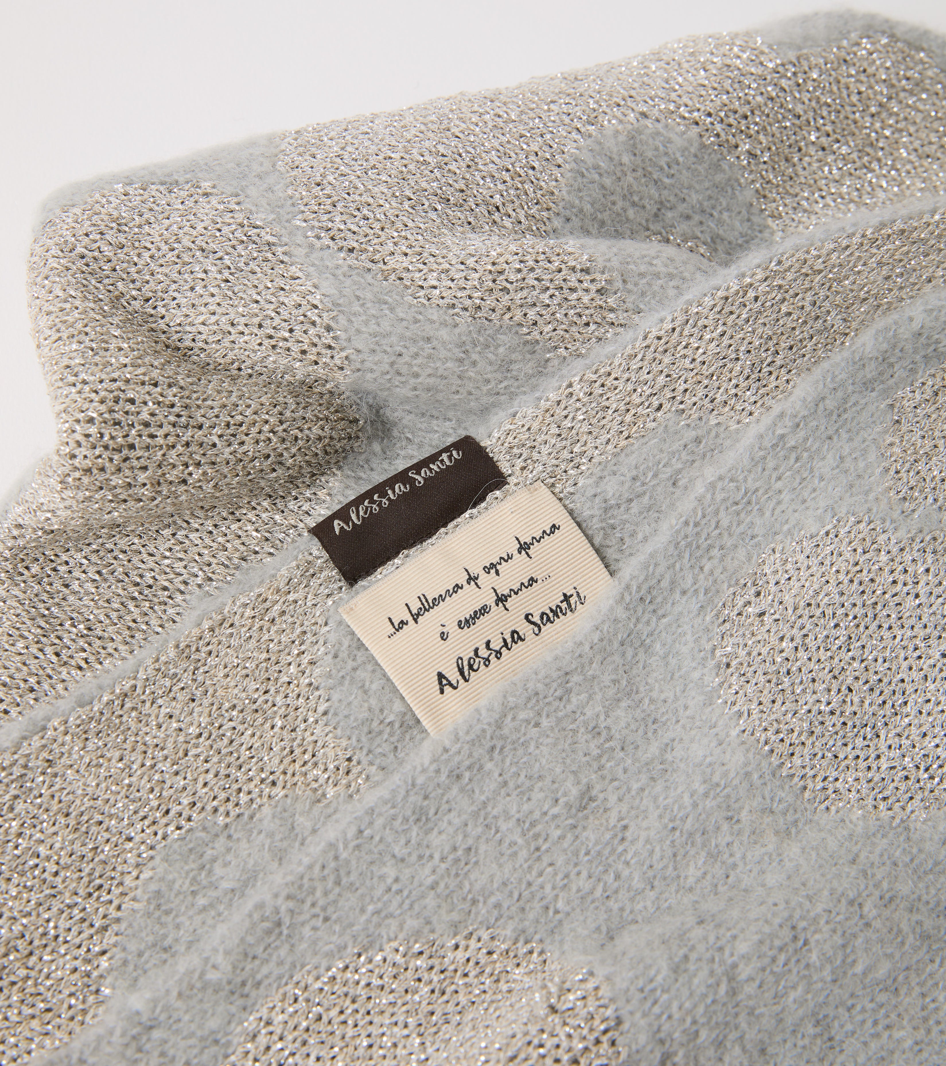 Sciarpa in lana e alpaca jacquard