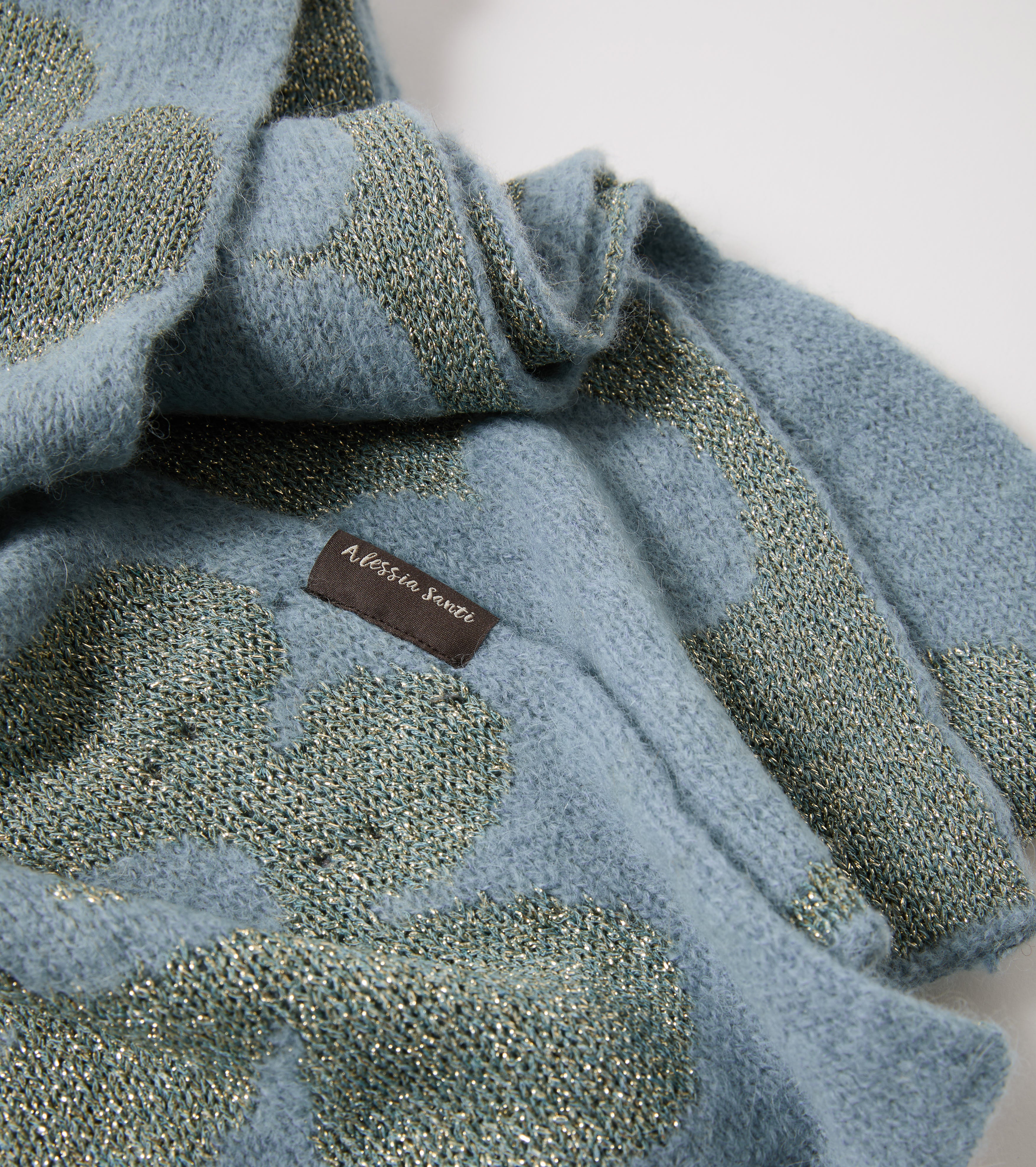 Sciarpa in lana e alpaca jacquard