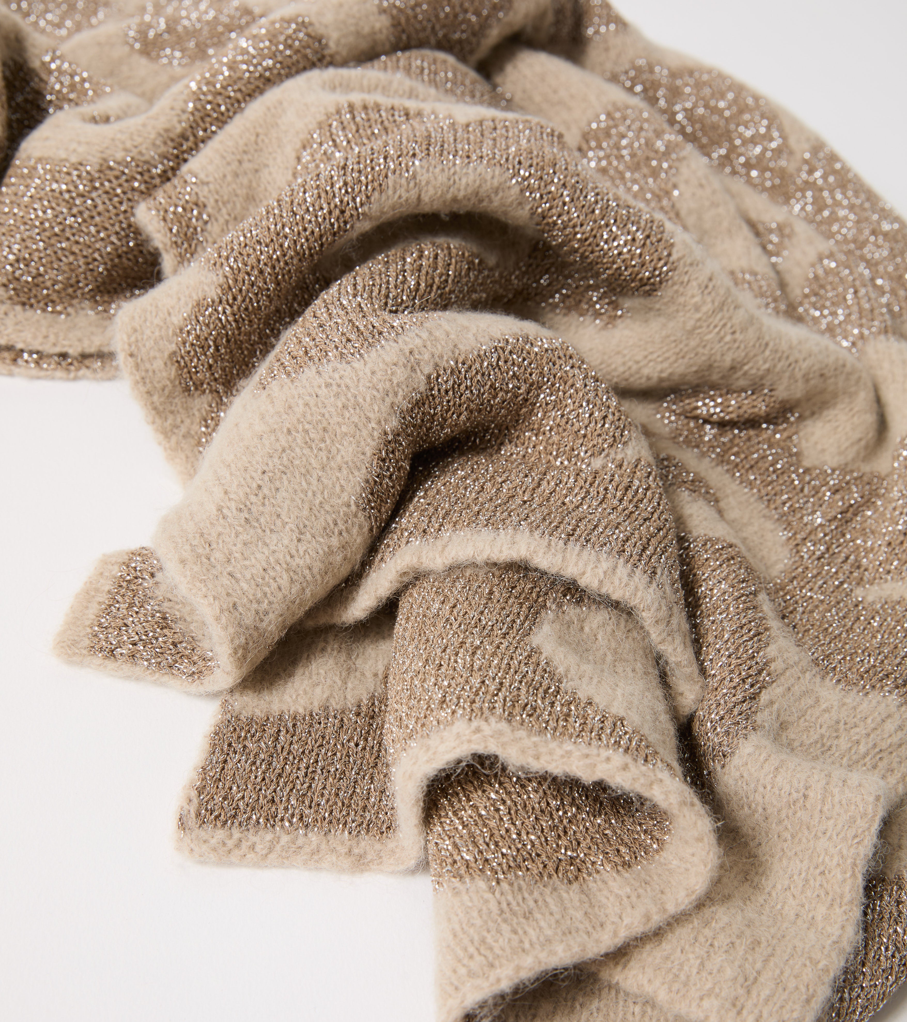 Sciarpa in lana e alpaca jacquard