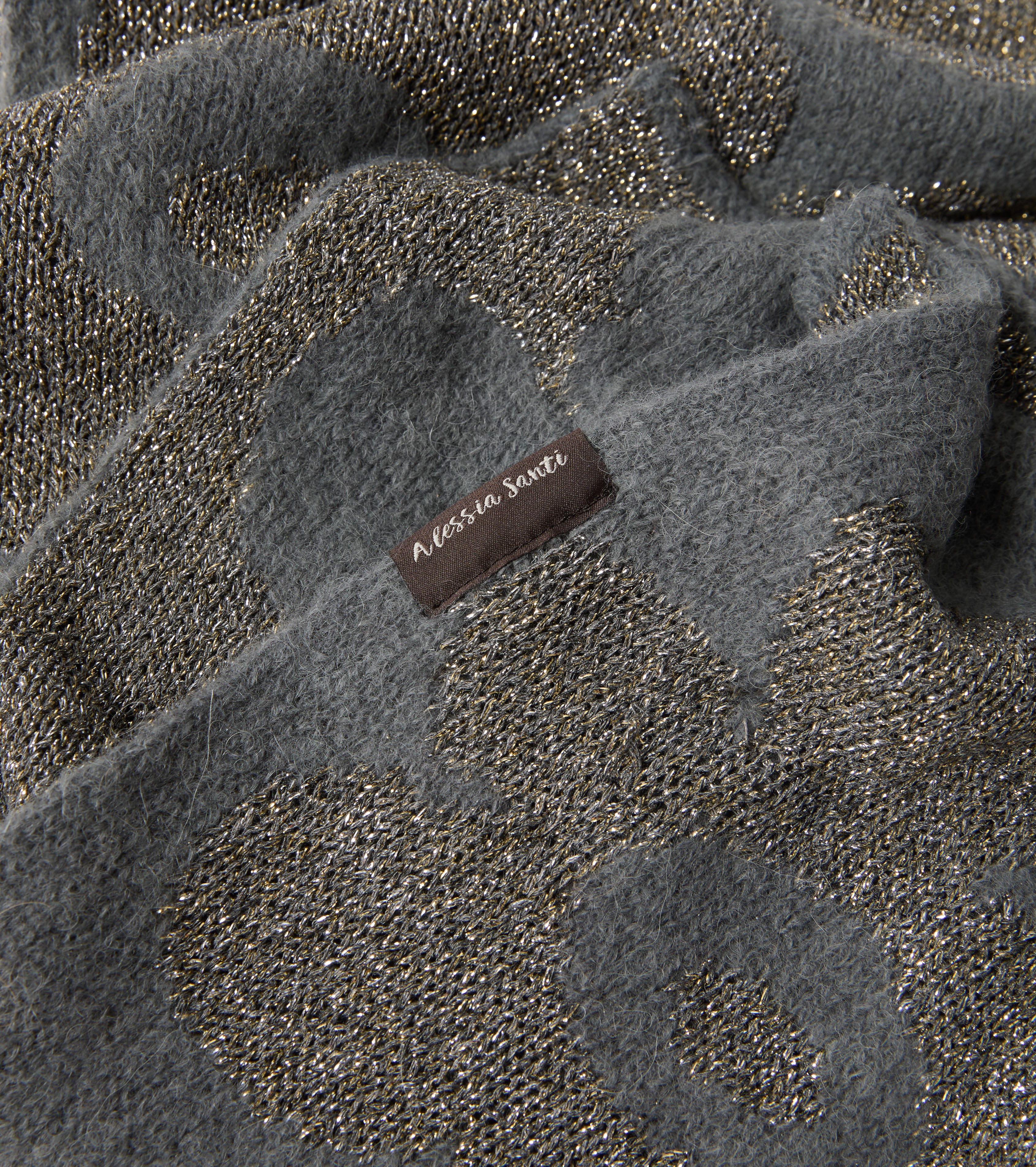 Sciarpa in lana e alpaca jacquard