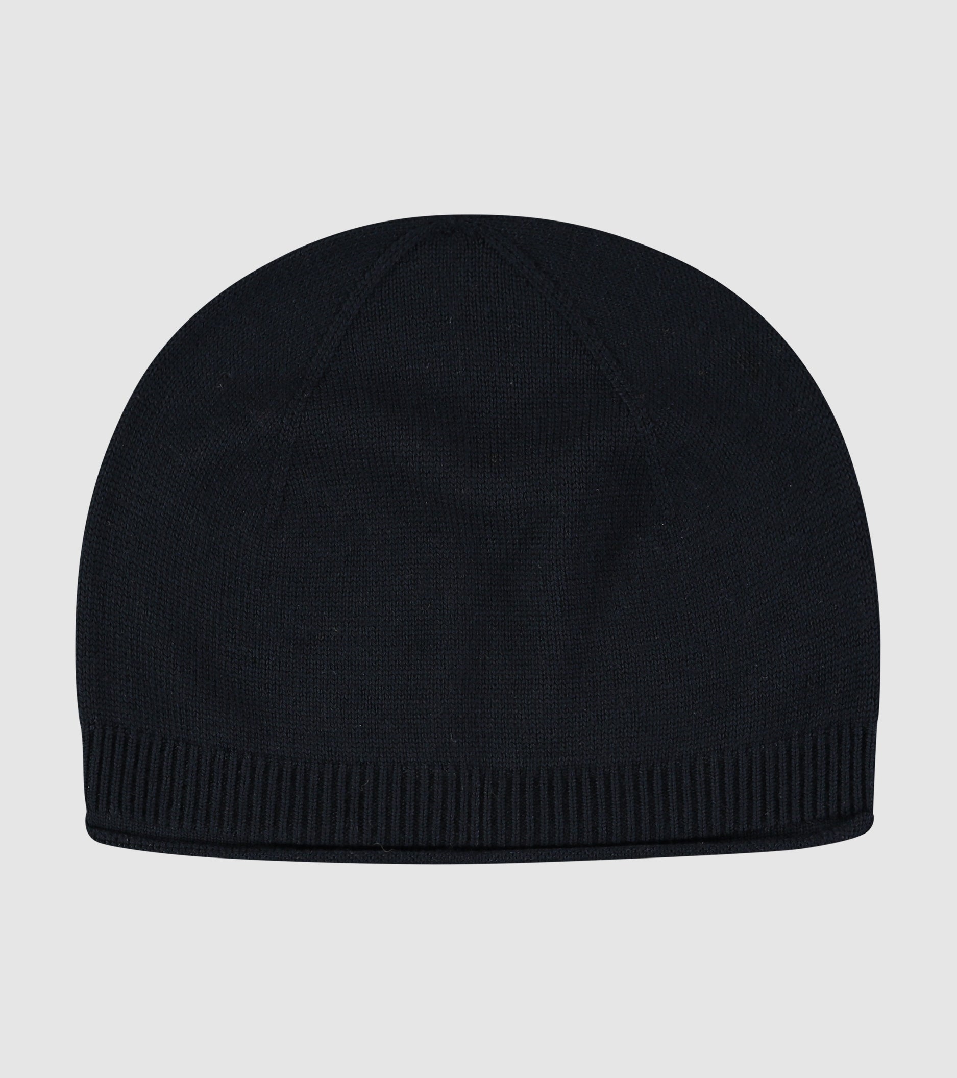 Berretto beanie in lana a costine