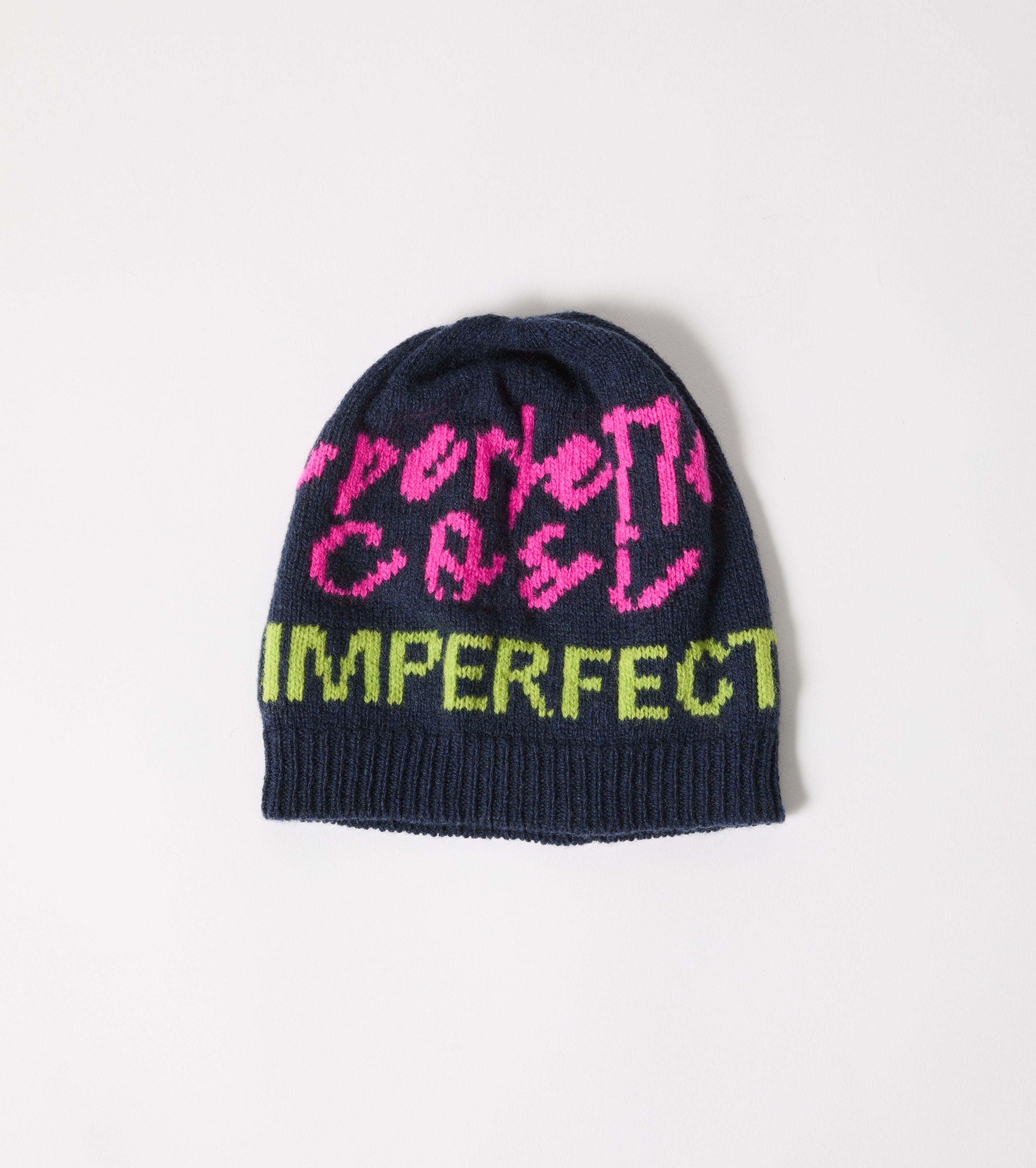 Berretto beanie in lana con lettering