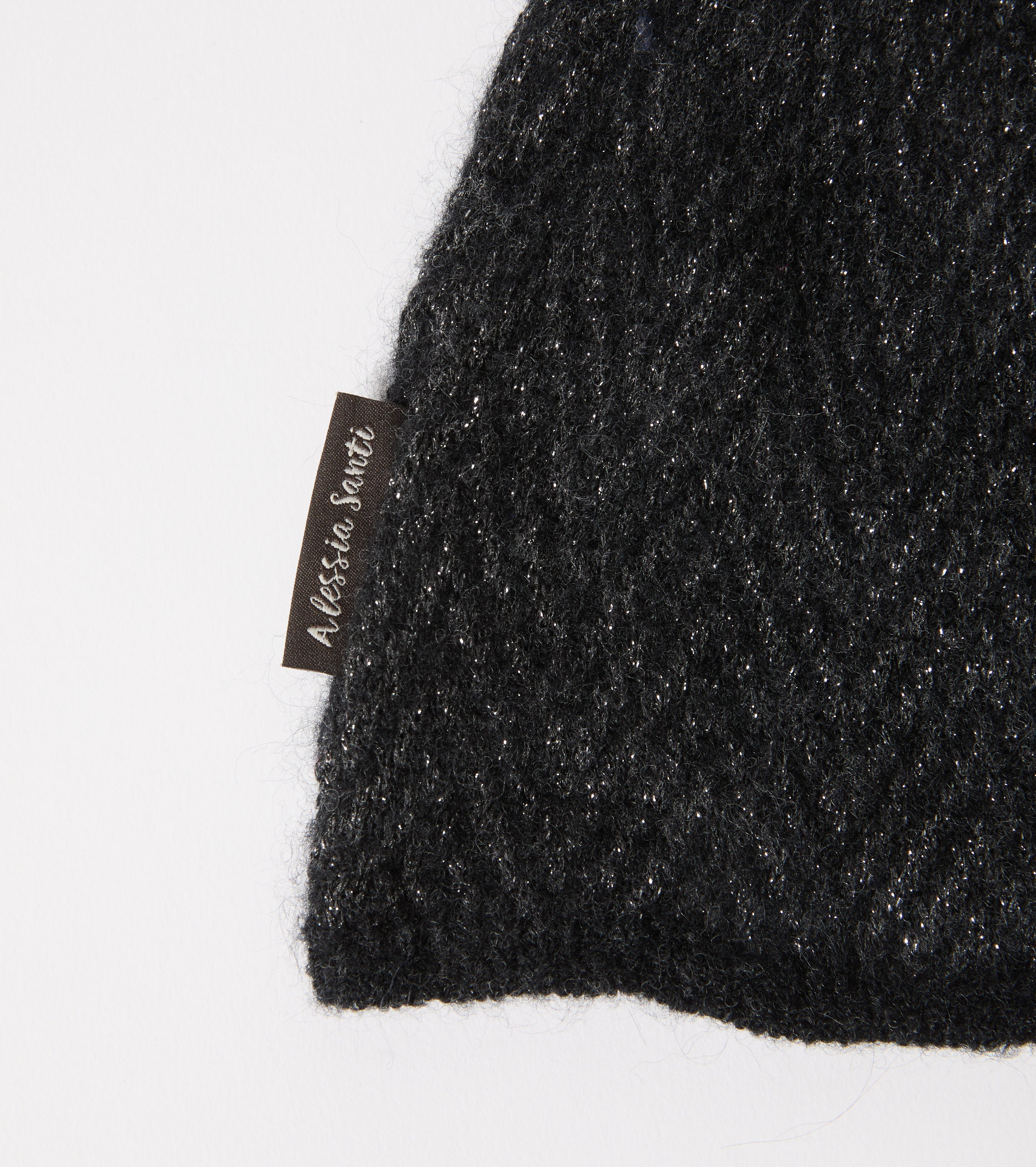 Hue i uldgarn og lurex