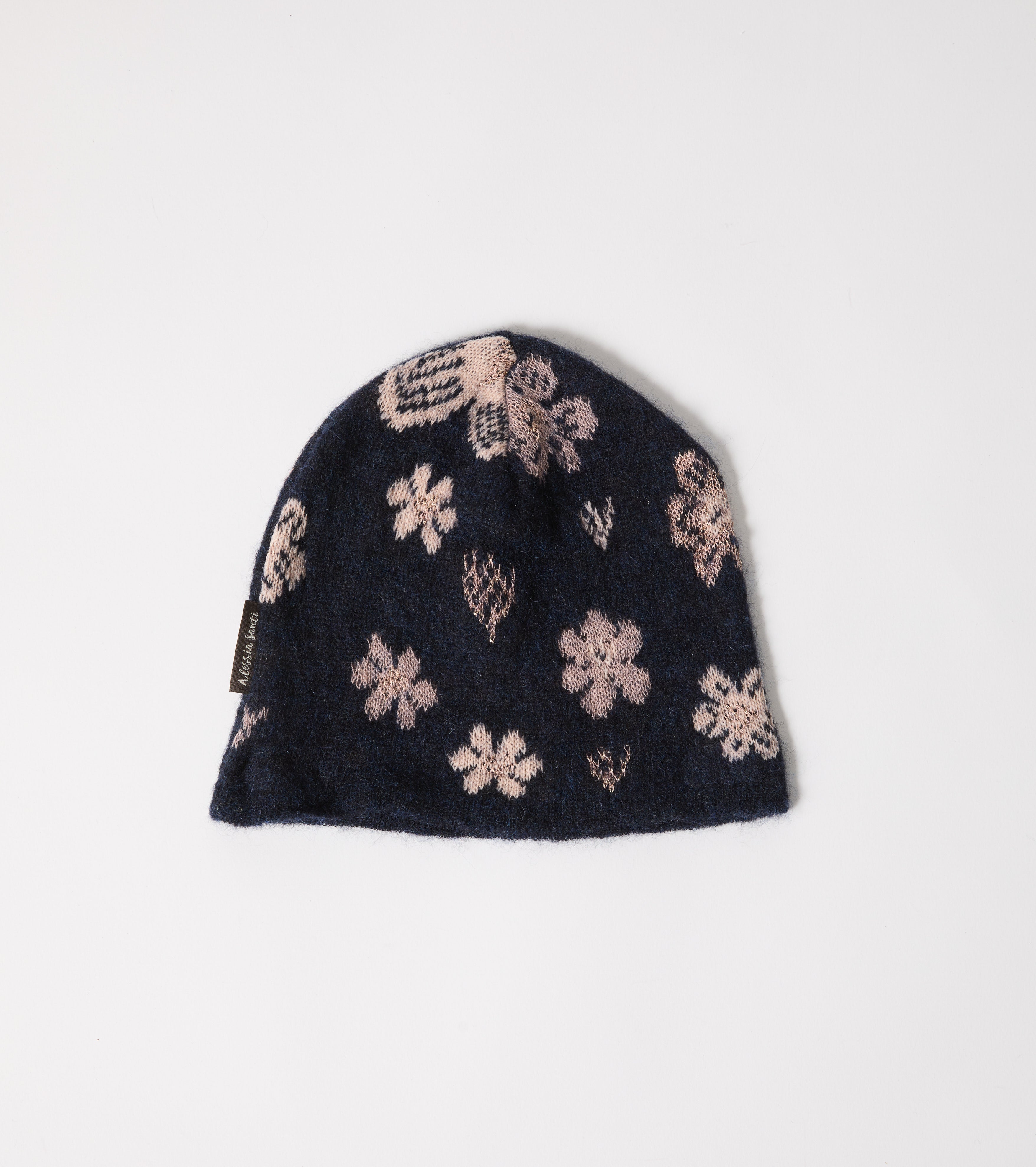 Berretto beanie in lana jacquard