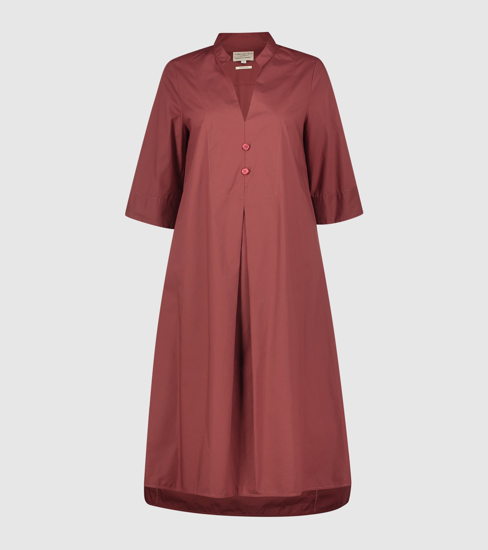 Abito in cotone con scollo a V marmellata