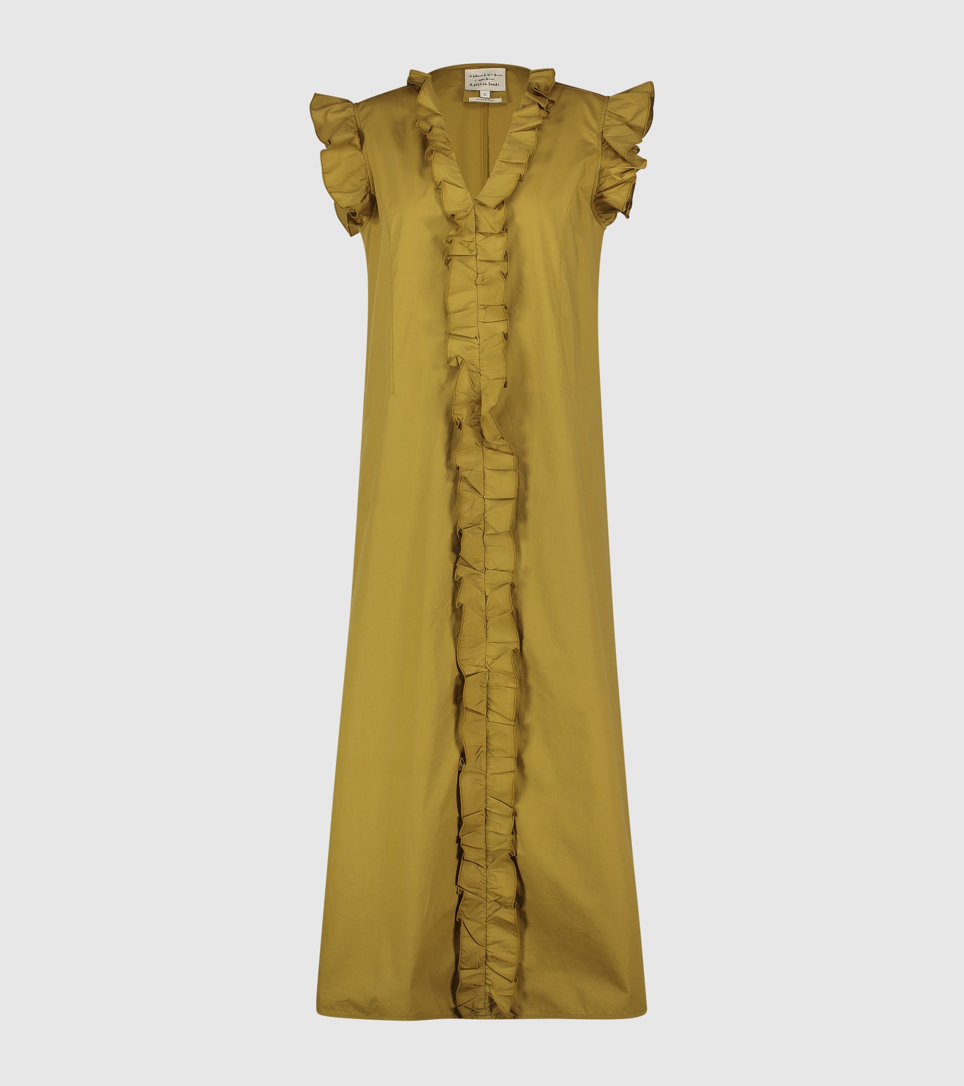 Poplin dress with evo ruffles