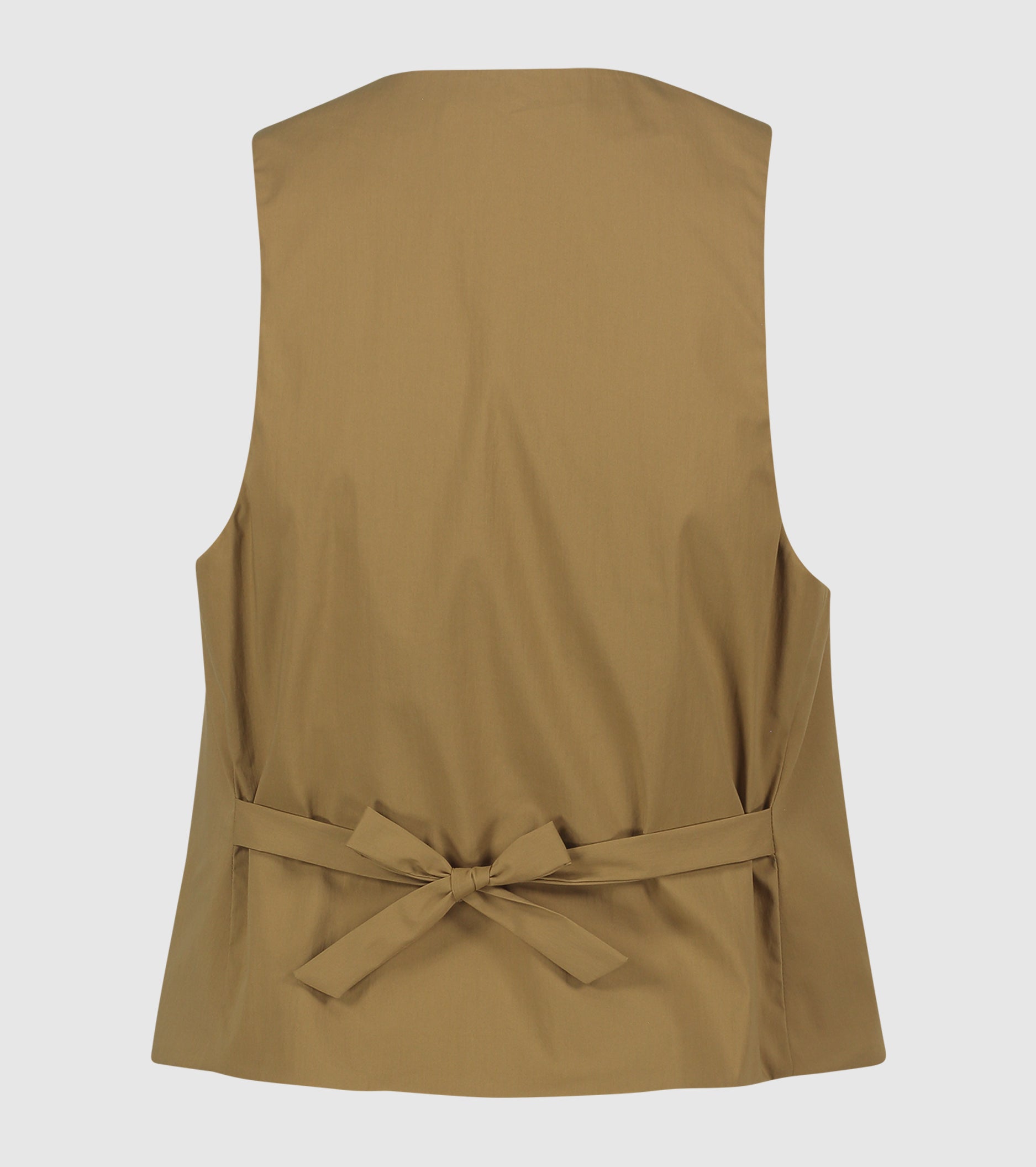 ermine V-neck buttoned waistcoat