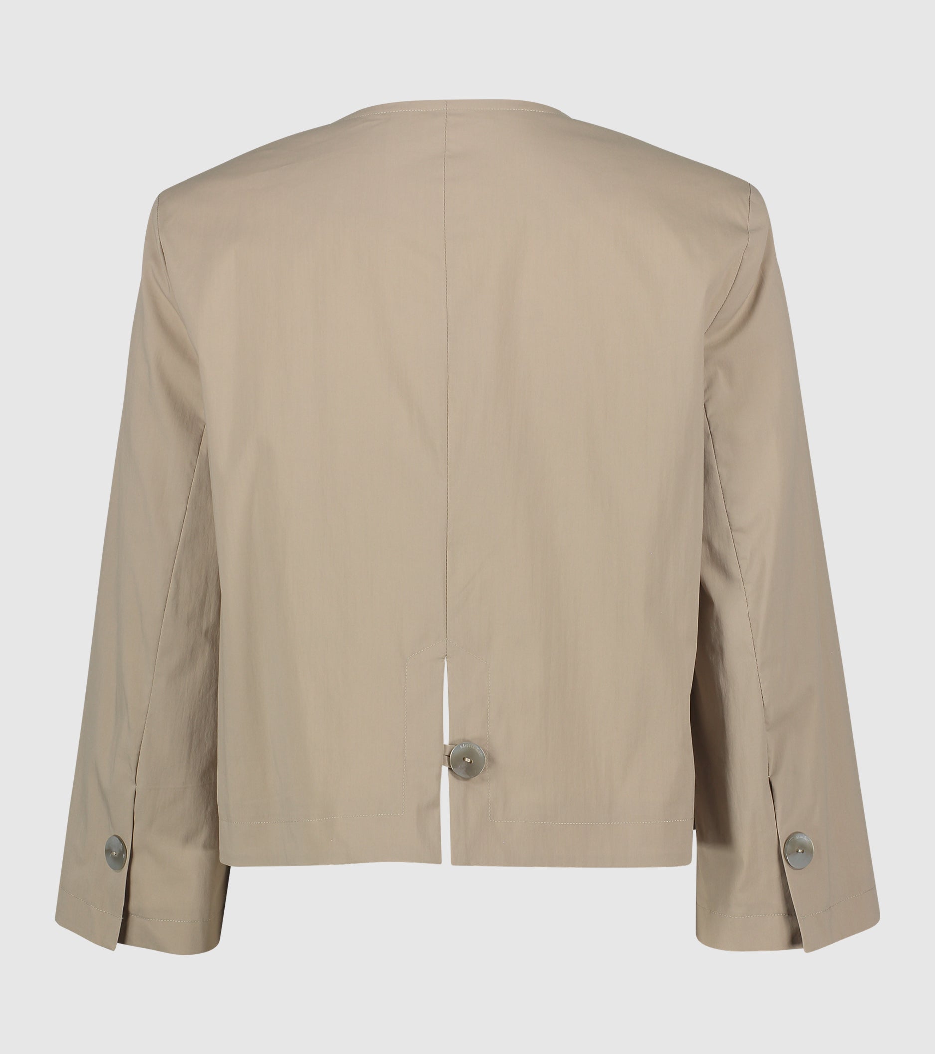 Giacca cropped con maniche a tre quarti gres