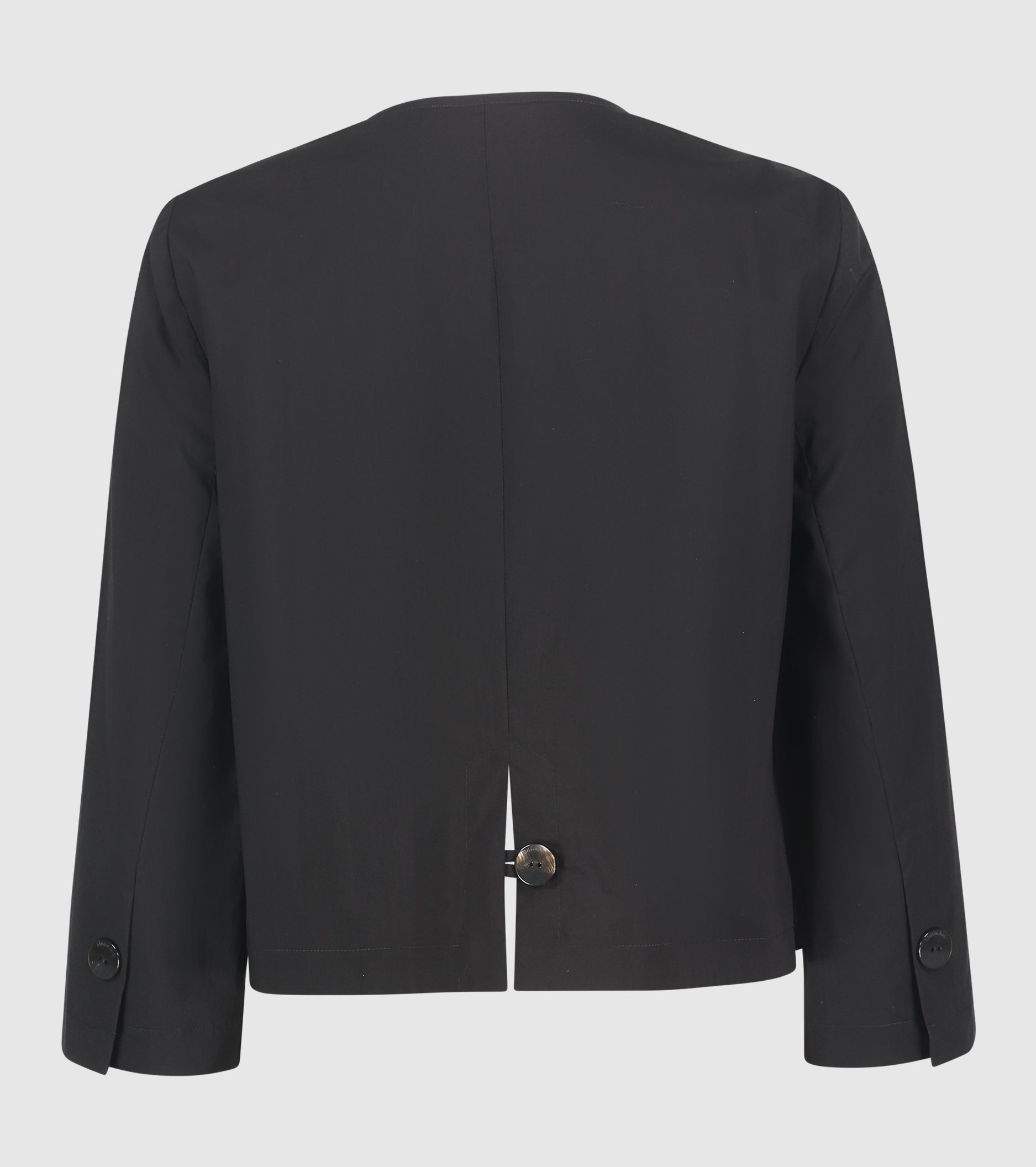 Cropped jacket with three-quarter length sleeves black