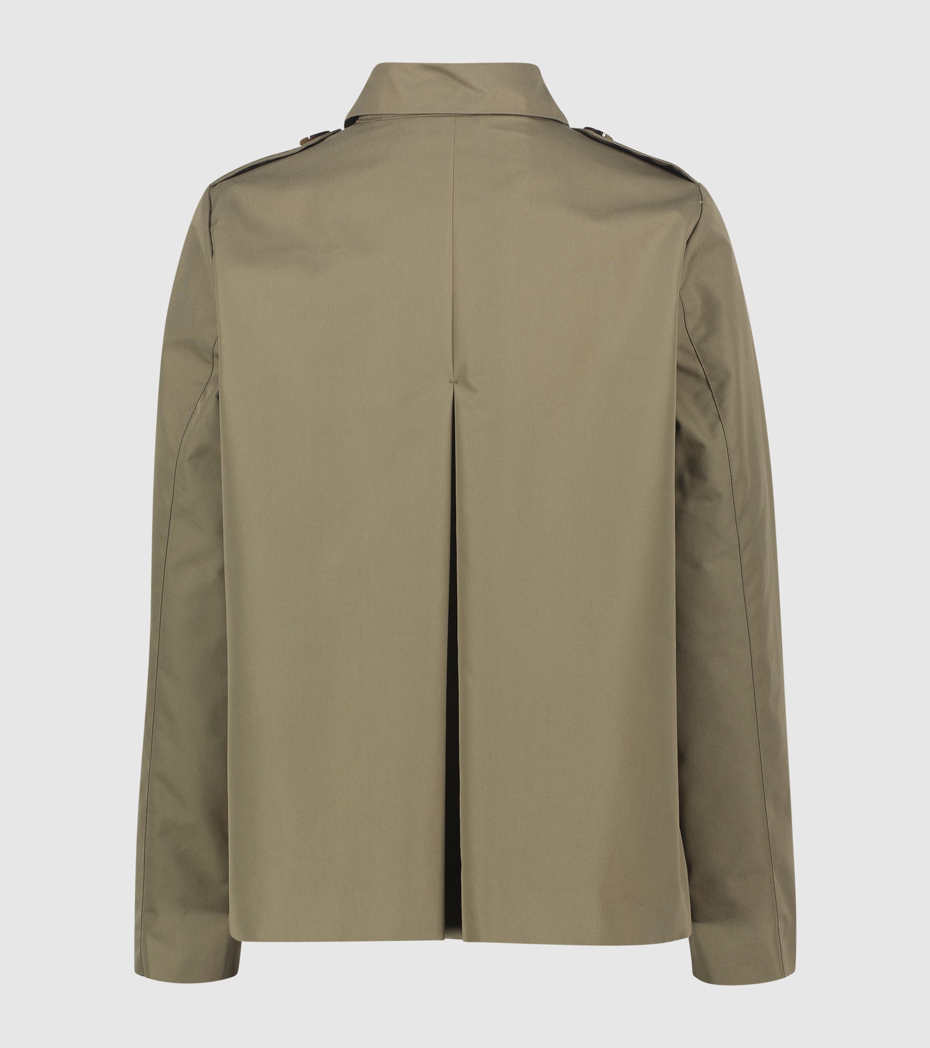 Short trench coat with buttons khaki