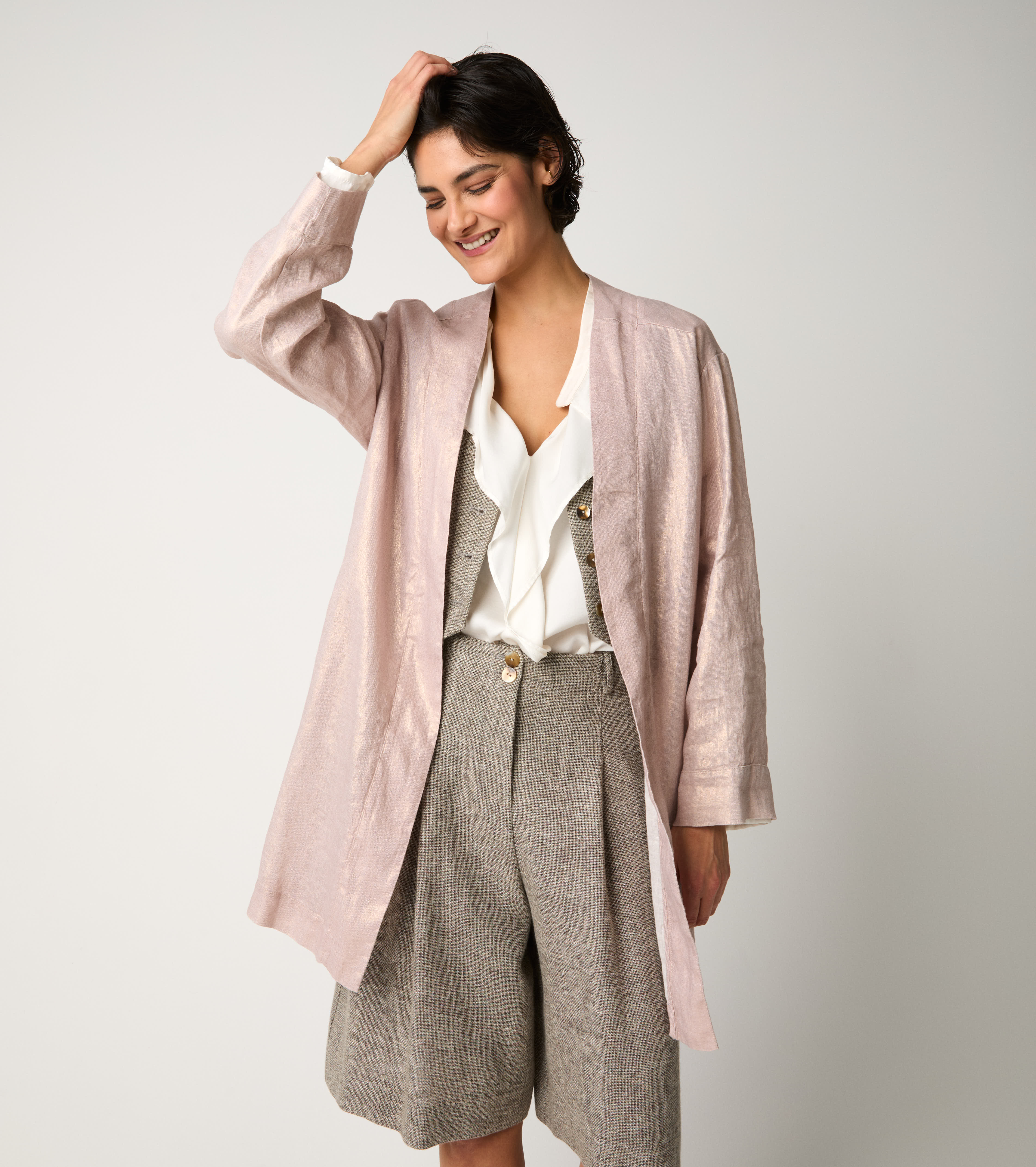 Giacca kimono con maniche lunghe ombra